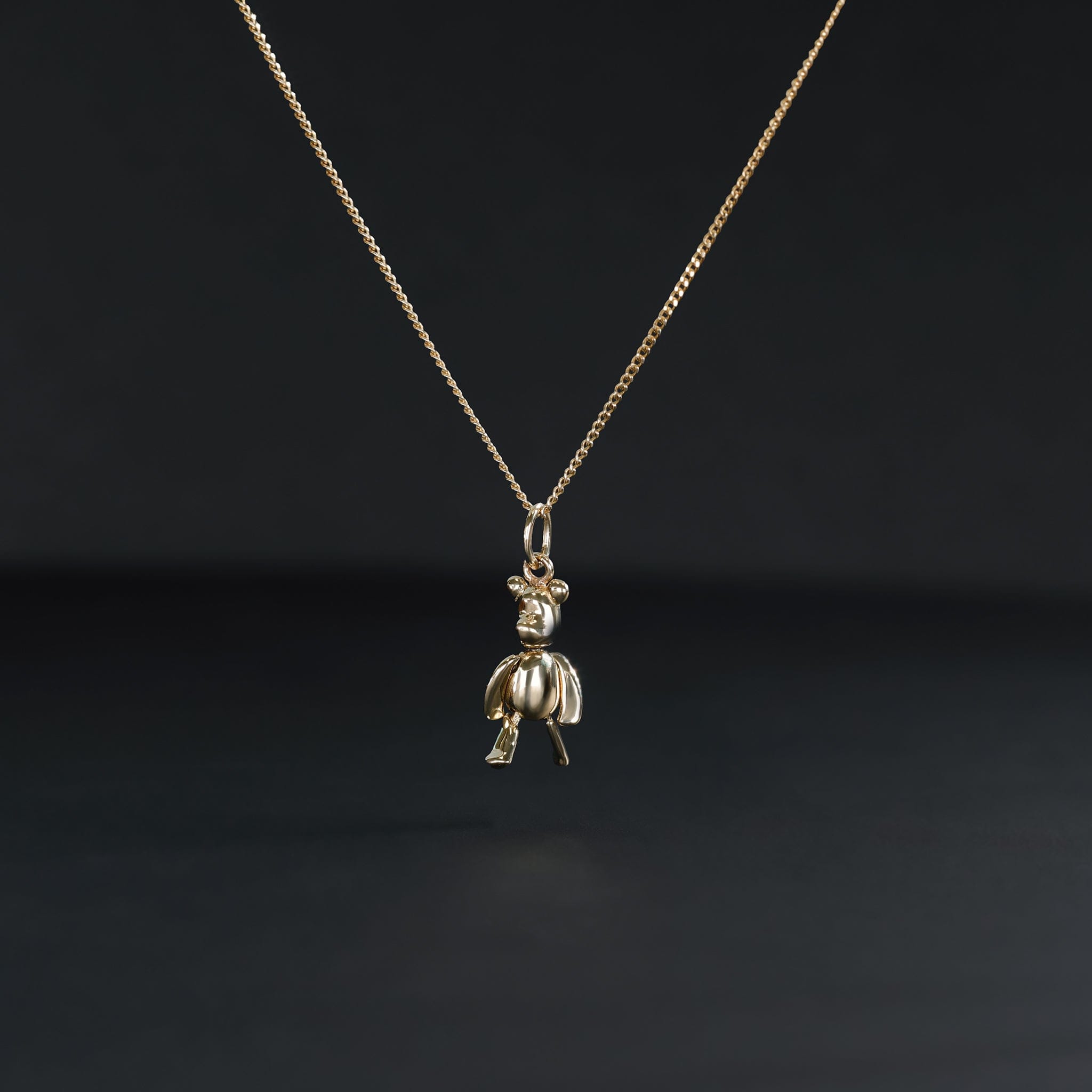 BEATTI Necklace Gold DR119 14K Gold Teddy Bear Pendant Necklace DR119 DR119 14K Gold Teddy Bear Pendant Necklace