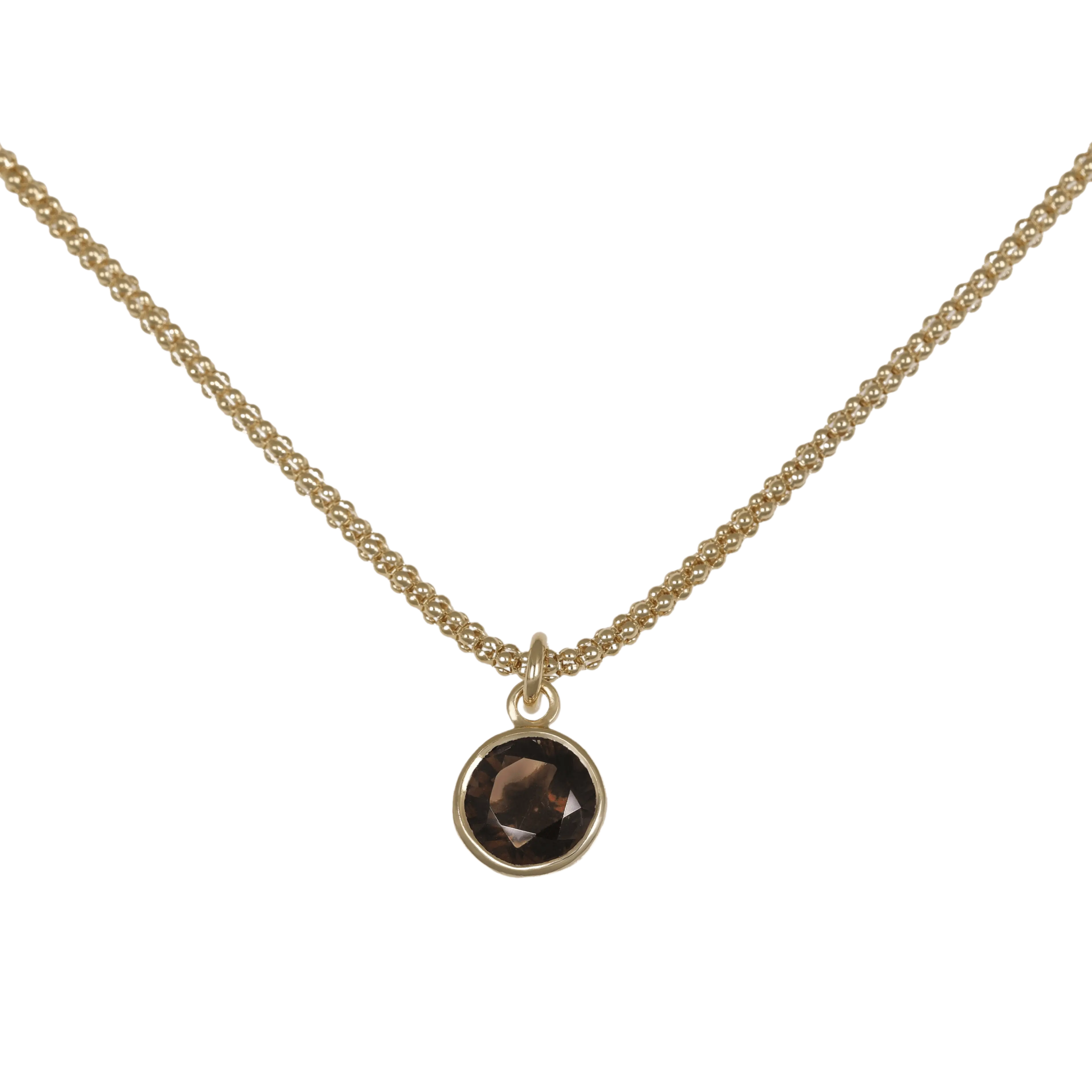 BEATTI Necklace Gold / Smoky Quartz Sample Sale • Gemstone Chain Necklace G106_SS23 G106 Sample Sale • Gemstone Chain Necklace G106_SS23