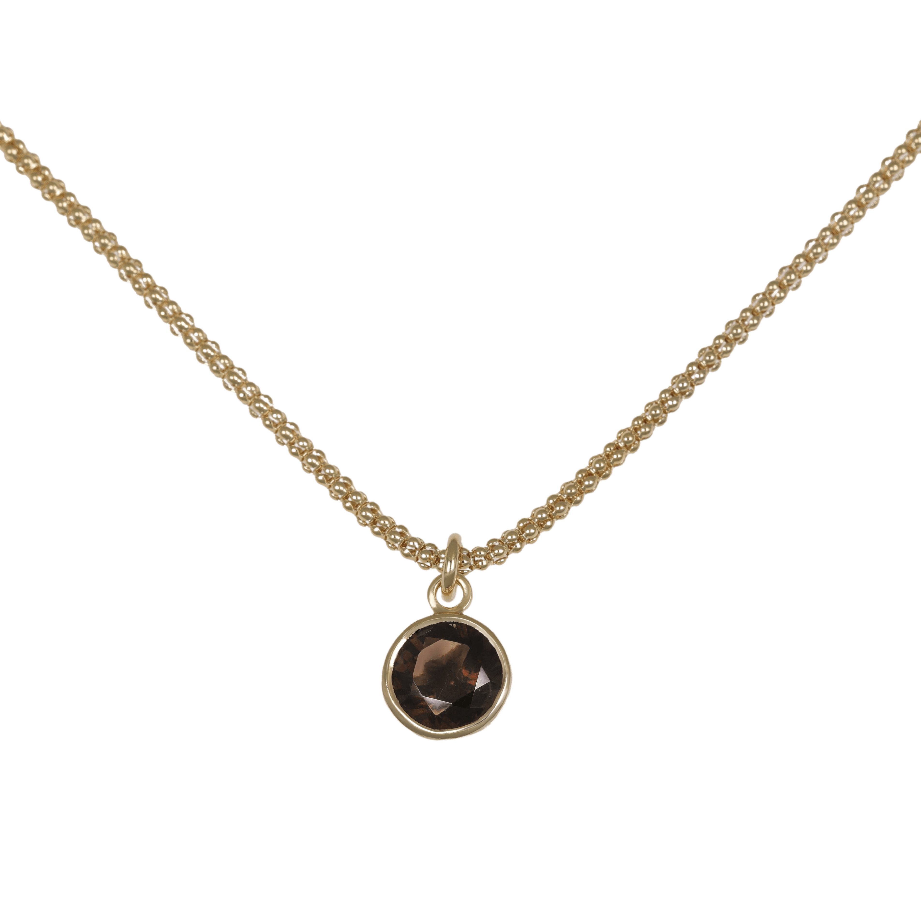 BEATTI Necklace Gold / Smoky Quartz Sample Sale • Gemstone Chain Necklace G106_SS23 G106 Sample Sale • Gemstone Chain Necklace G106_SS23