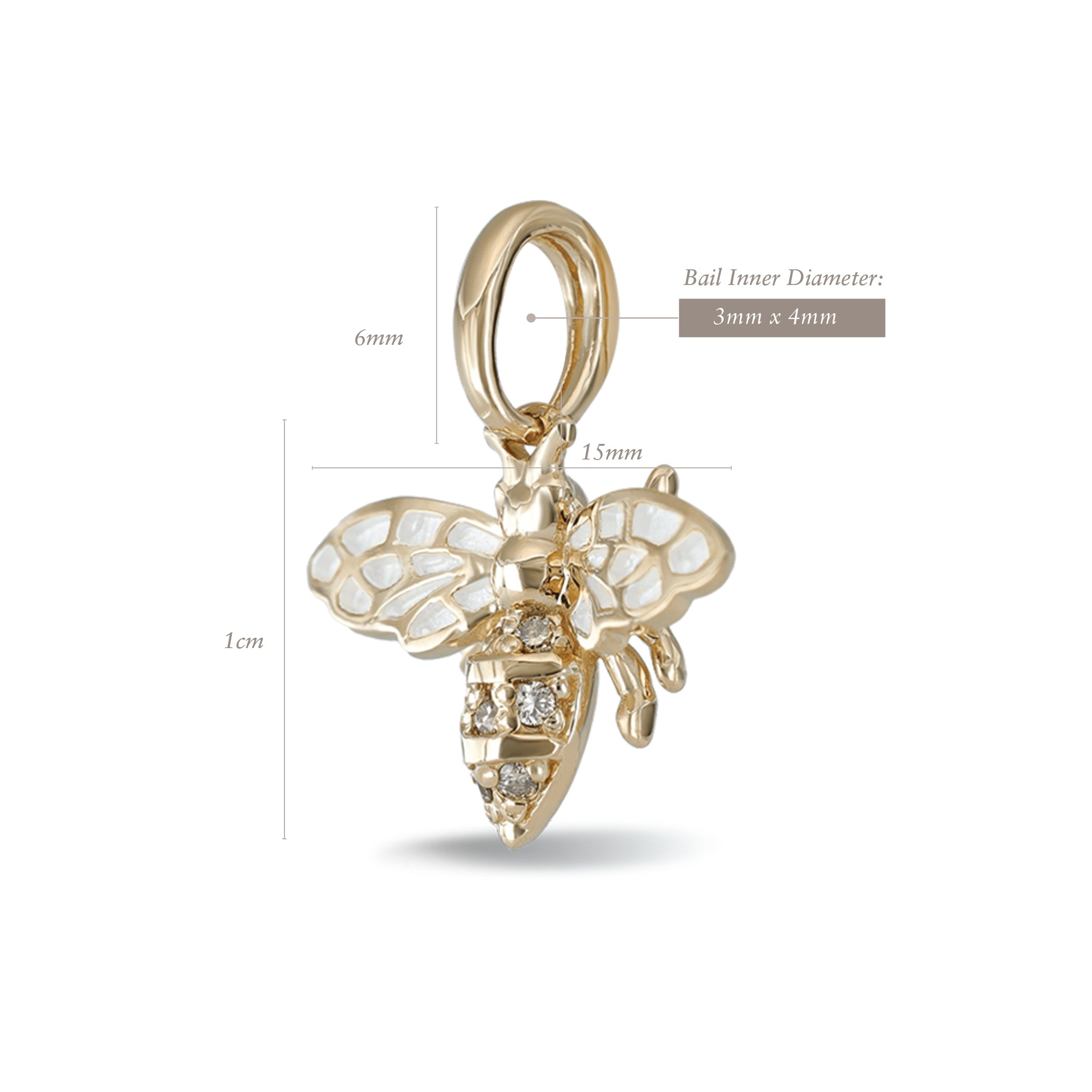 BEATTI Pendants Gold Eternal Diamond HoneyBee Pendant II JC150_W Eternal Diamond HoneyBee Pendant II