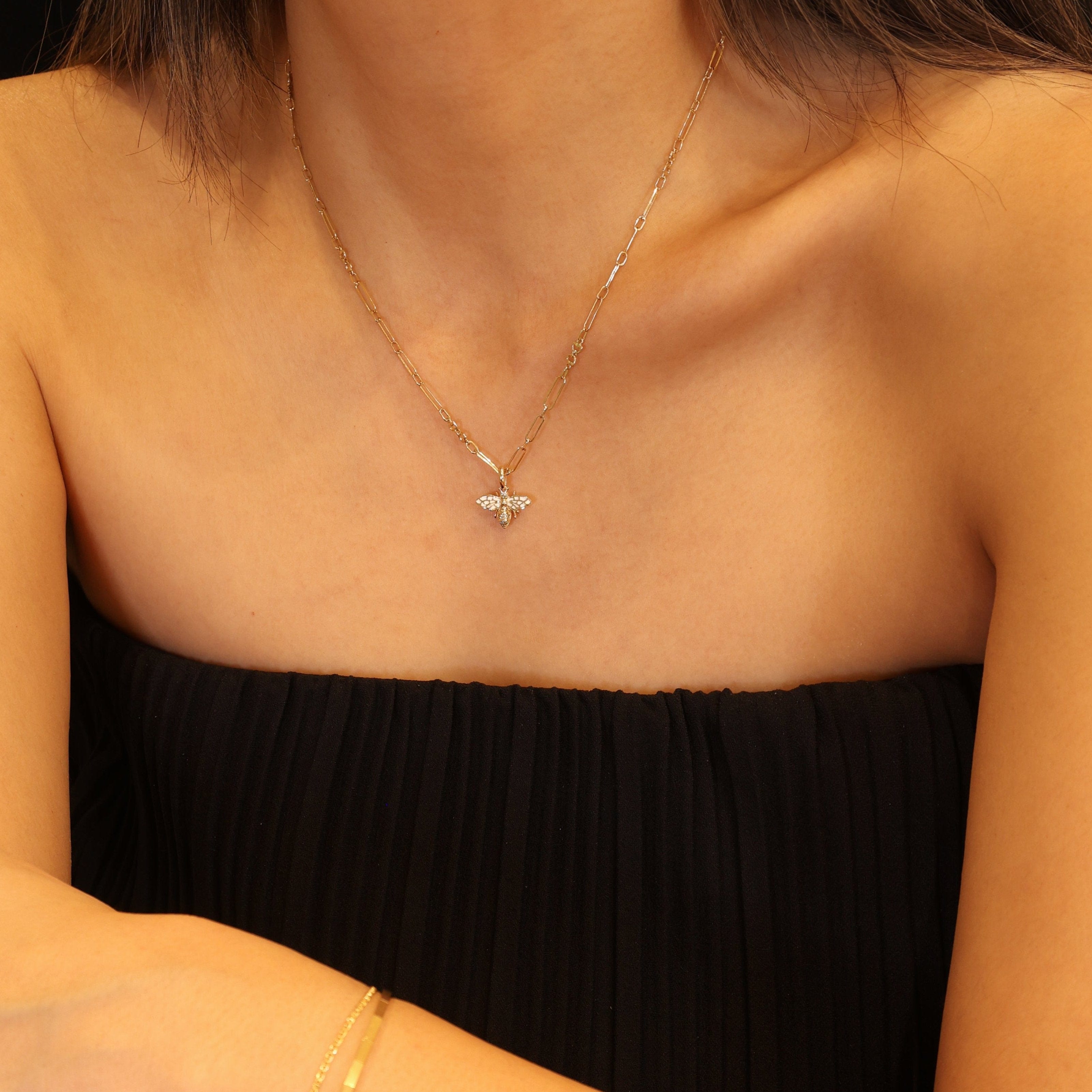 BEATTI Pendants Gold Eternal Diamond HoneyBee Pendant II JC150_W Eternal Diamond HoneyBee Pendant II