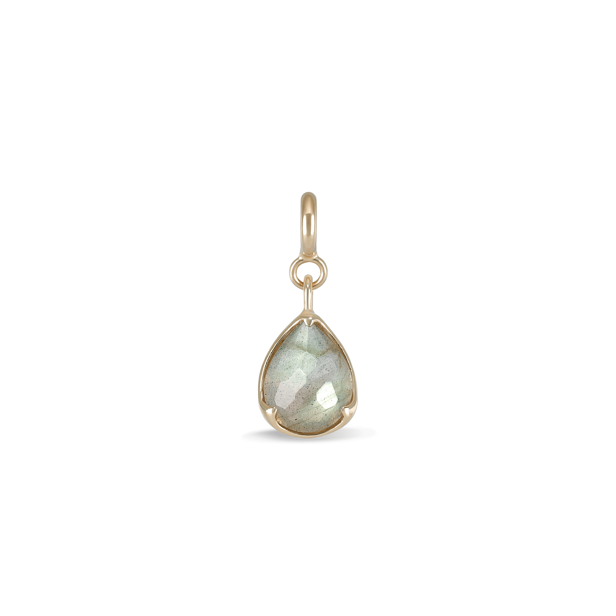 BEATTI Pendants Gold / Labradorite Irregular Pear-Cut Labradorite SR Pendant JFPG011 Irregular Pear-Cut Labradorite SR Pendant
