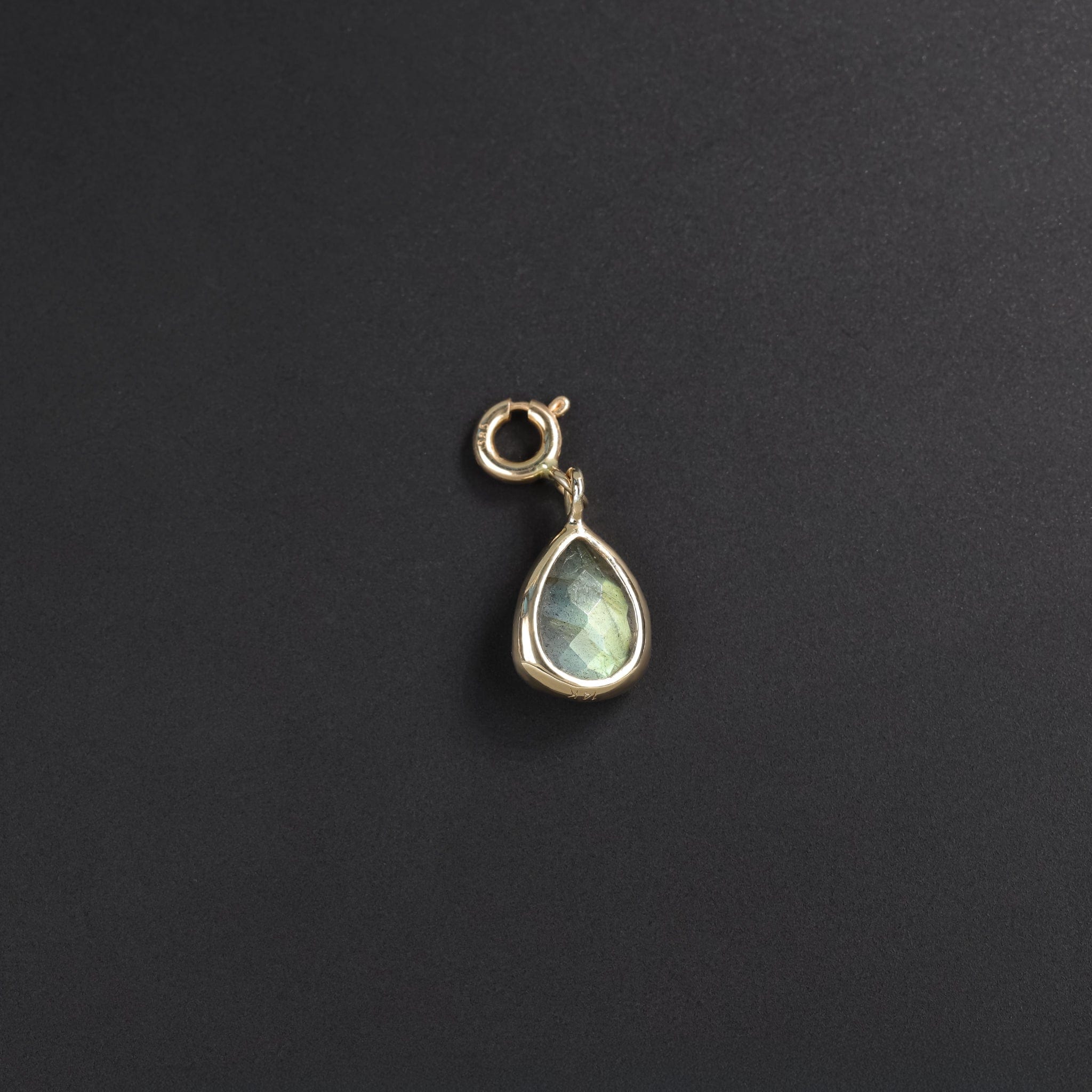 BEATTI Pendants Gold / Labradorite Irregular Pear-Cut Labradorite SR Pendant JFPG011 Irregular Pear-Cut Labradorite SR Pendant