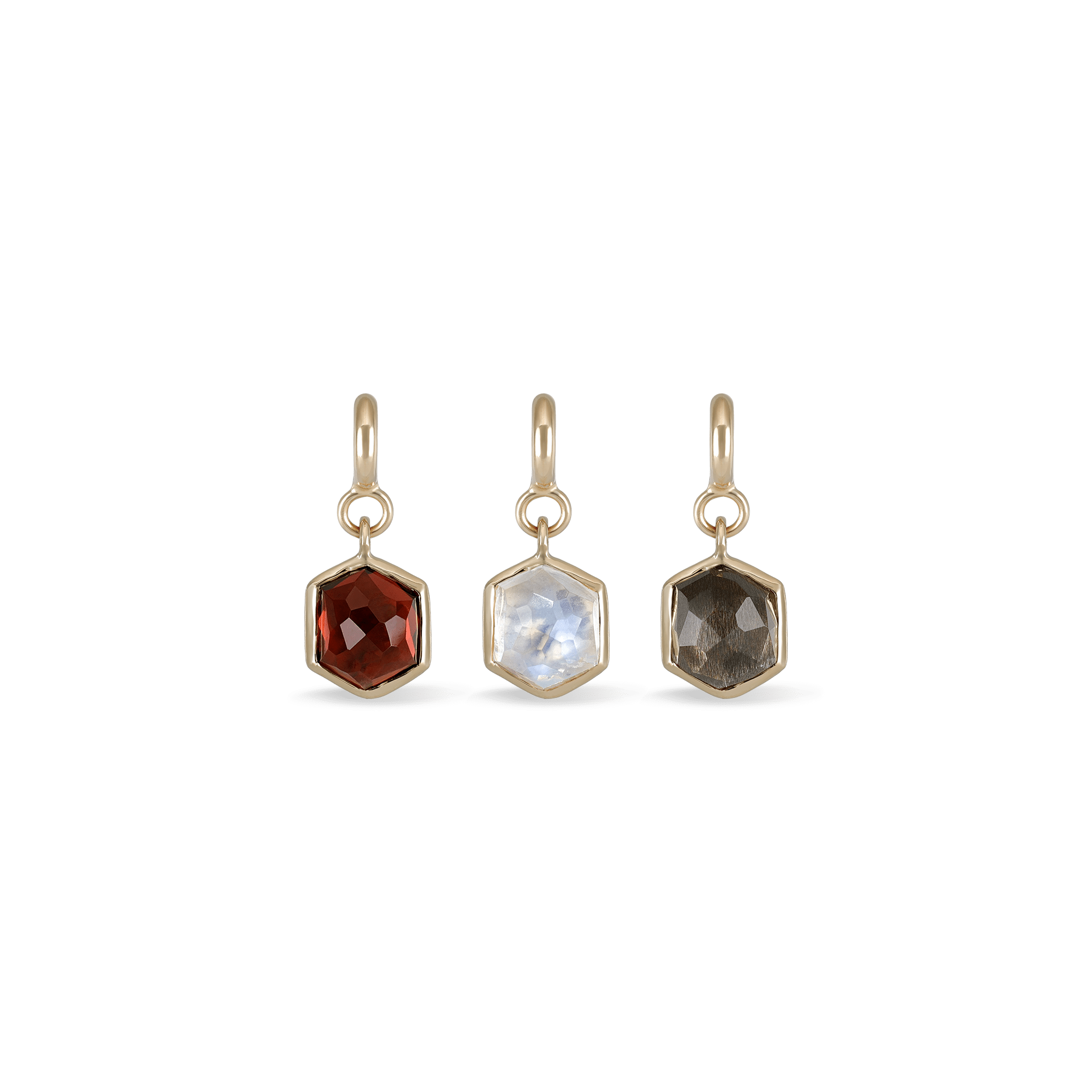 BEATTI Pendants Mini Hexagon Dome Gemstone SR Pendant Mini Hexagon Dome Gemstone SR Pendant