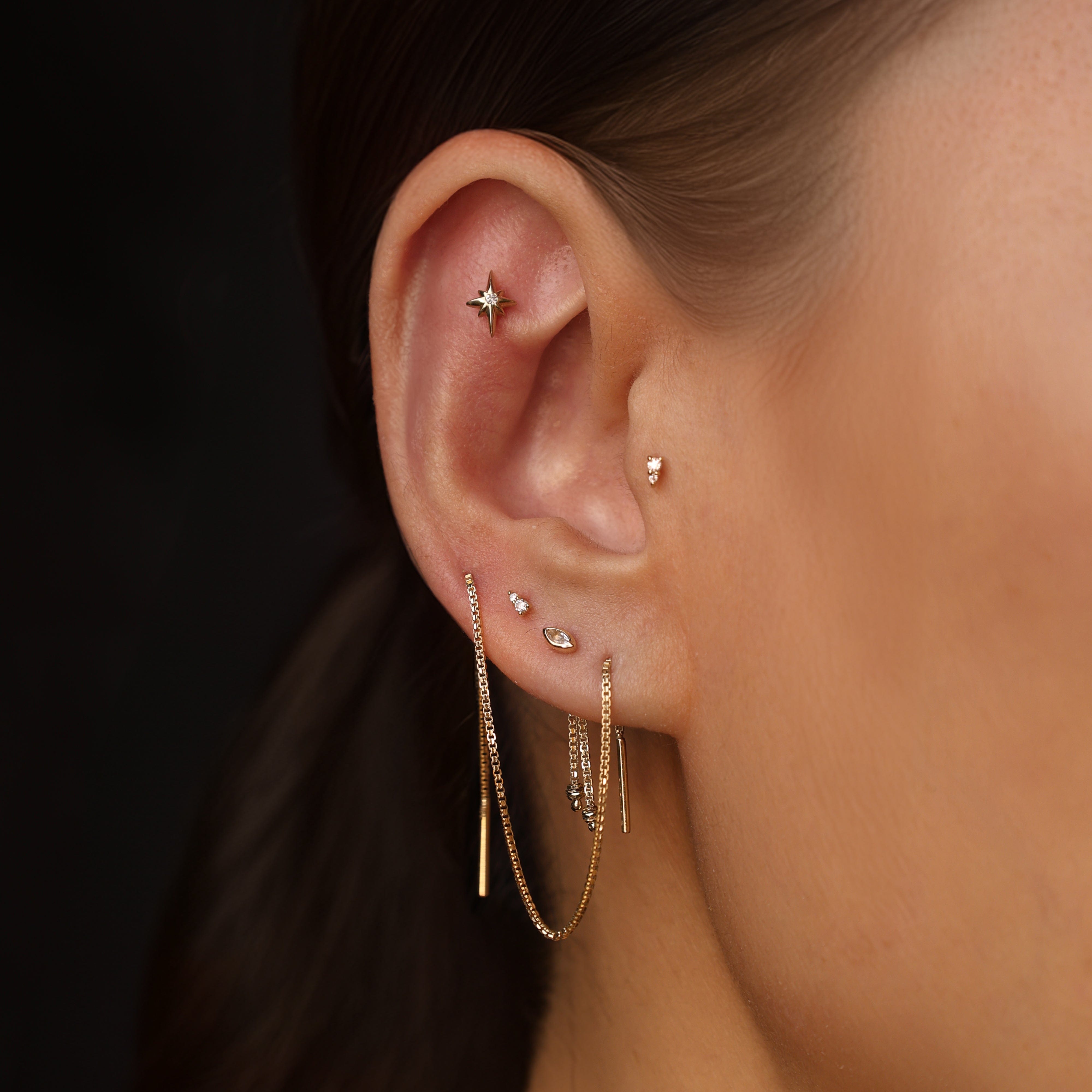 BEATTI Threaders BrillCut Box Chain Long Threader BrillCut Box Chain Long Threader