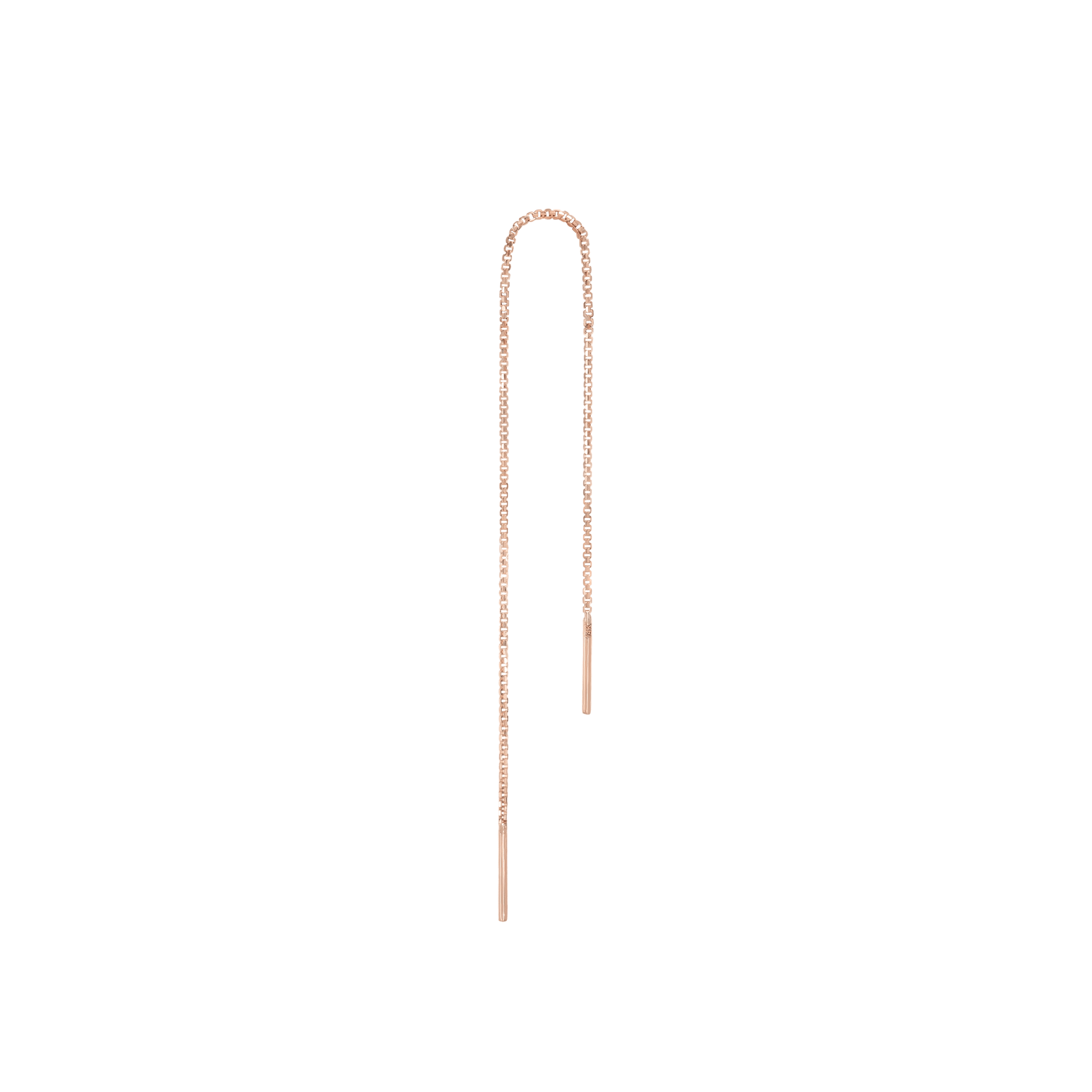 BEATTI Threaders Rose Gold BrillCut Box Chain Long Threader MJH023 BrillCut Box Chain Long Threader