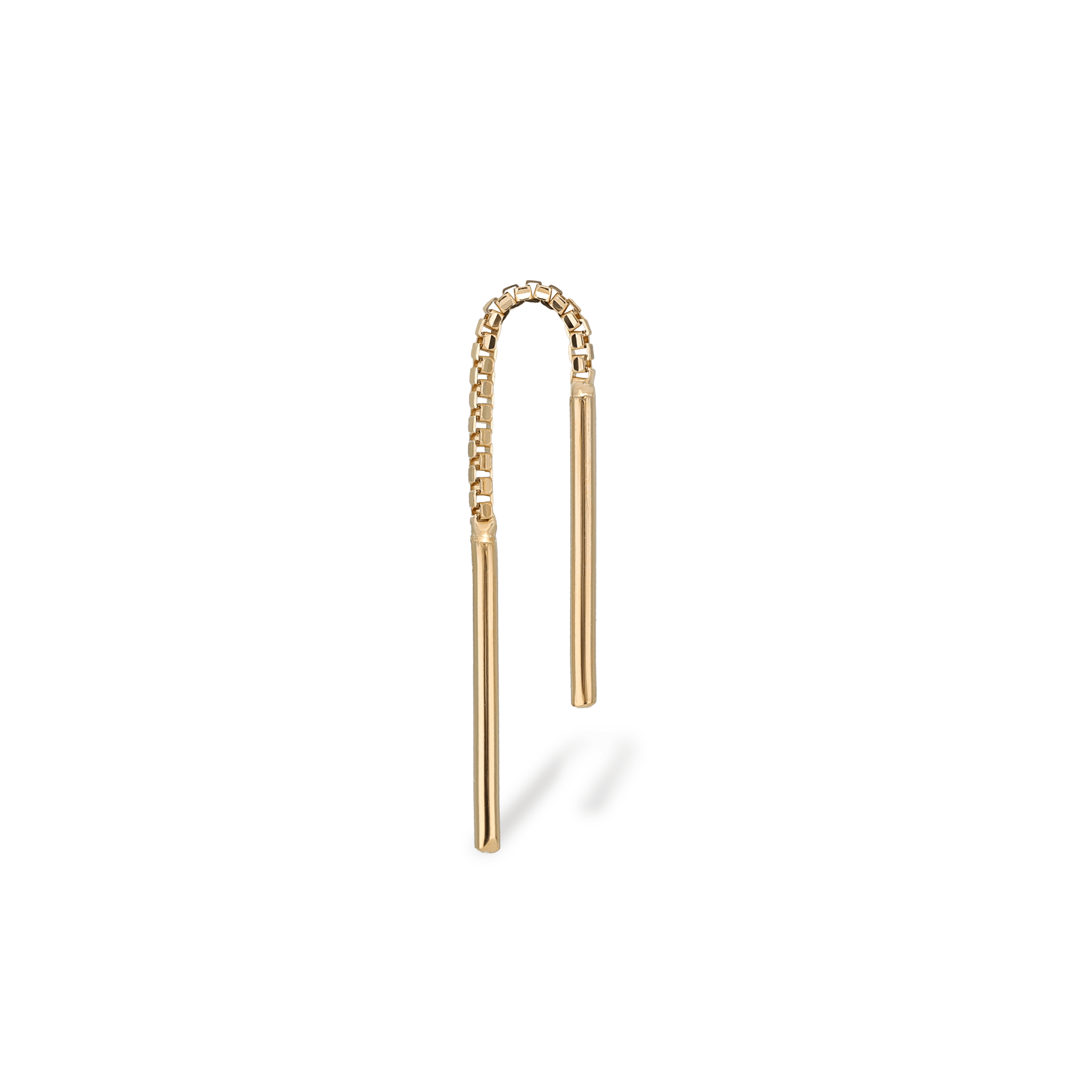 BEATTI Threaders Gold / Single Brillcut Short Chain Threader MJH030 New Longer Brillcut Short Chain Threader