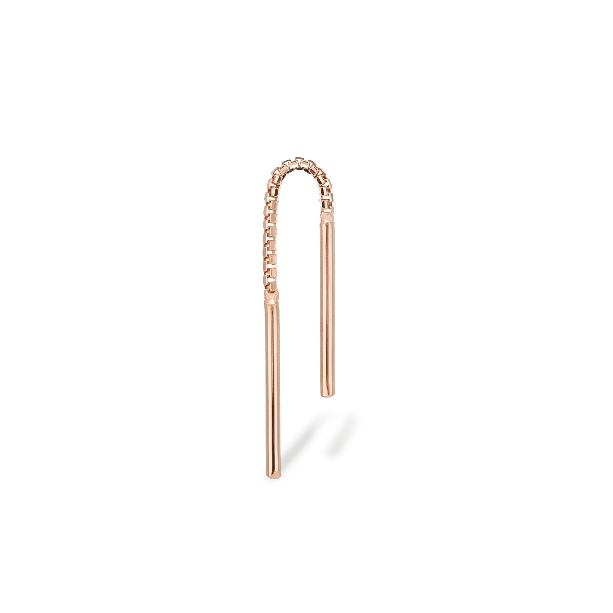 BEATTI Threaders Rose Gold / Single Brillcut Short Chain Threader MJH030 New Longer Brillcut Short Chain Threader