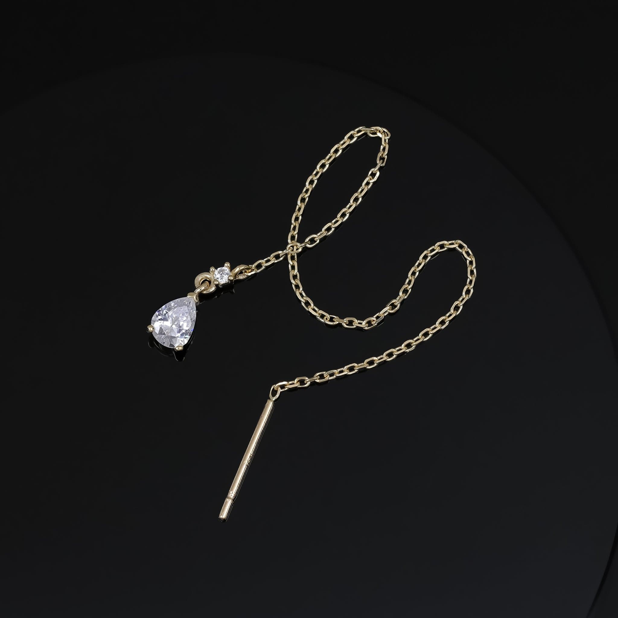 BEATTI Threaders Pear CZ Drop Threader Pear CZ Drop Threader