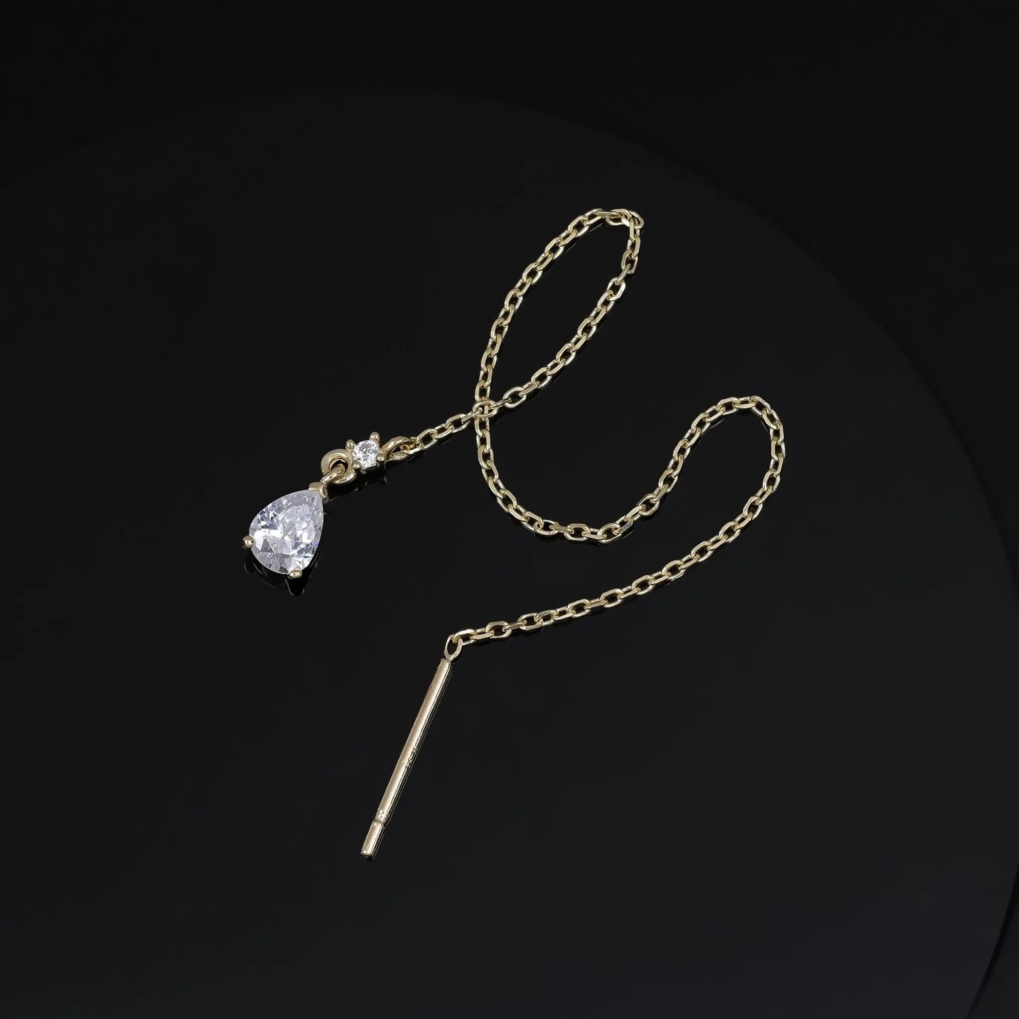 BEATTI Threaders Pear CZ Drop Threader Pear CZ Drop Threader