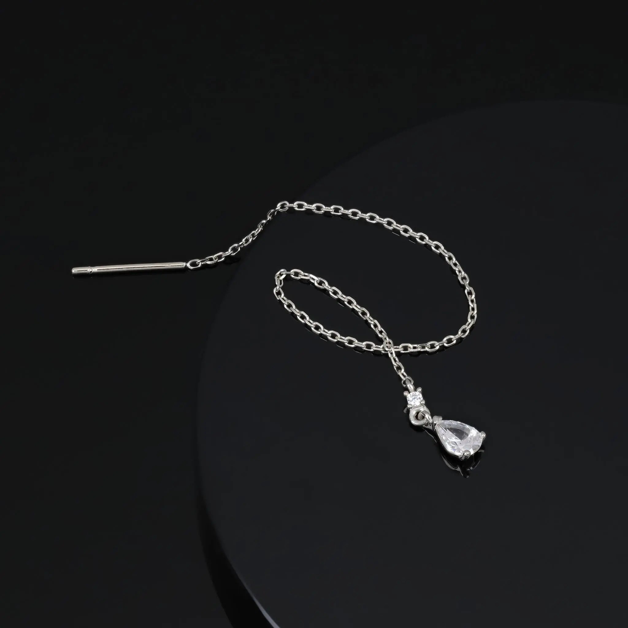 BEATTI Threaders Pear CZ Drop Threader Pear CZ Drop Threader