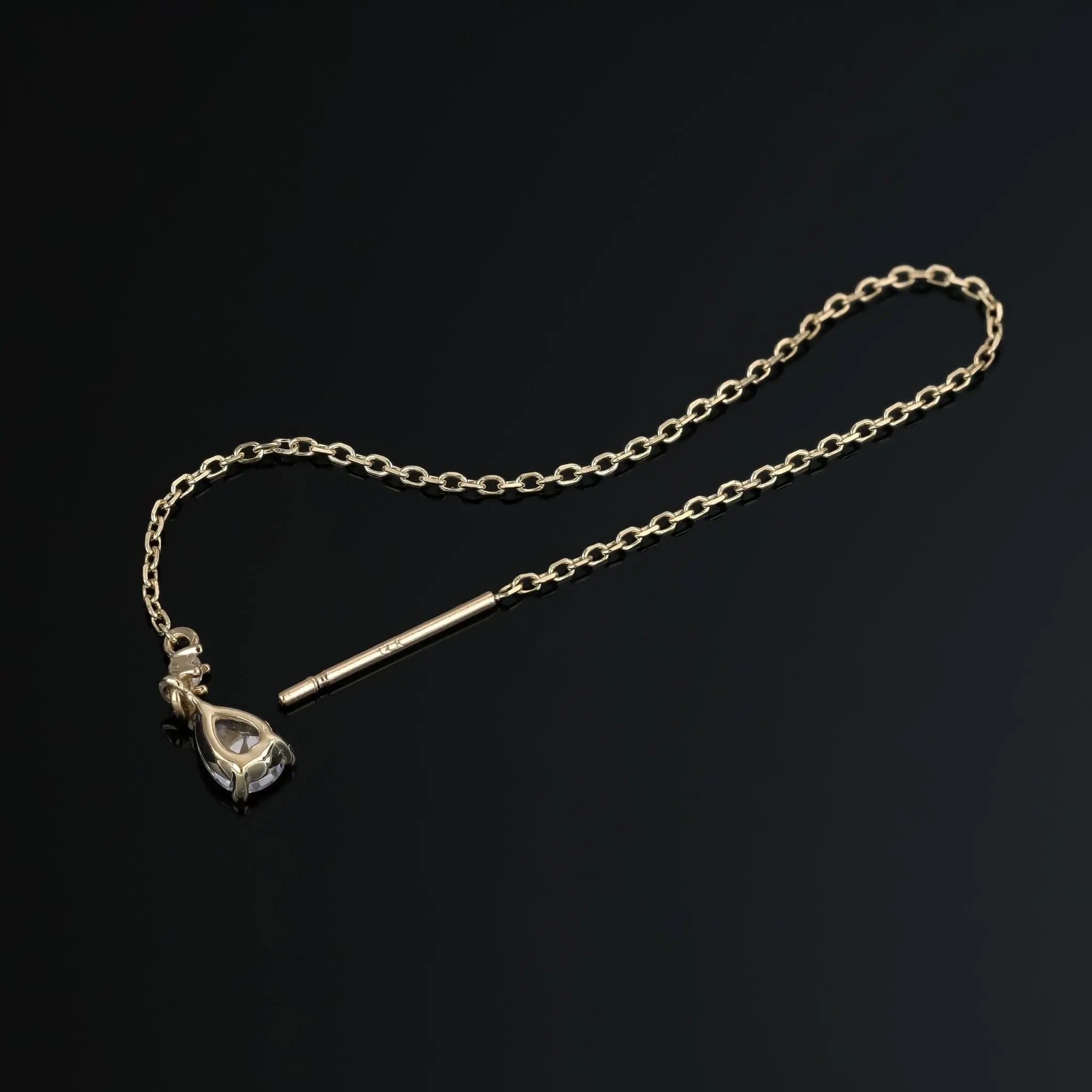 BEATTI Threaders Pear CZ Drop Threader Pear CZ Drop Threader