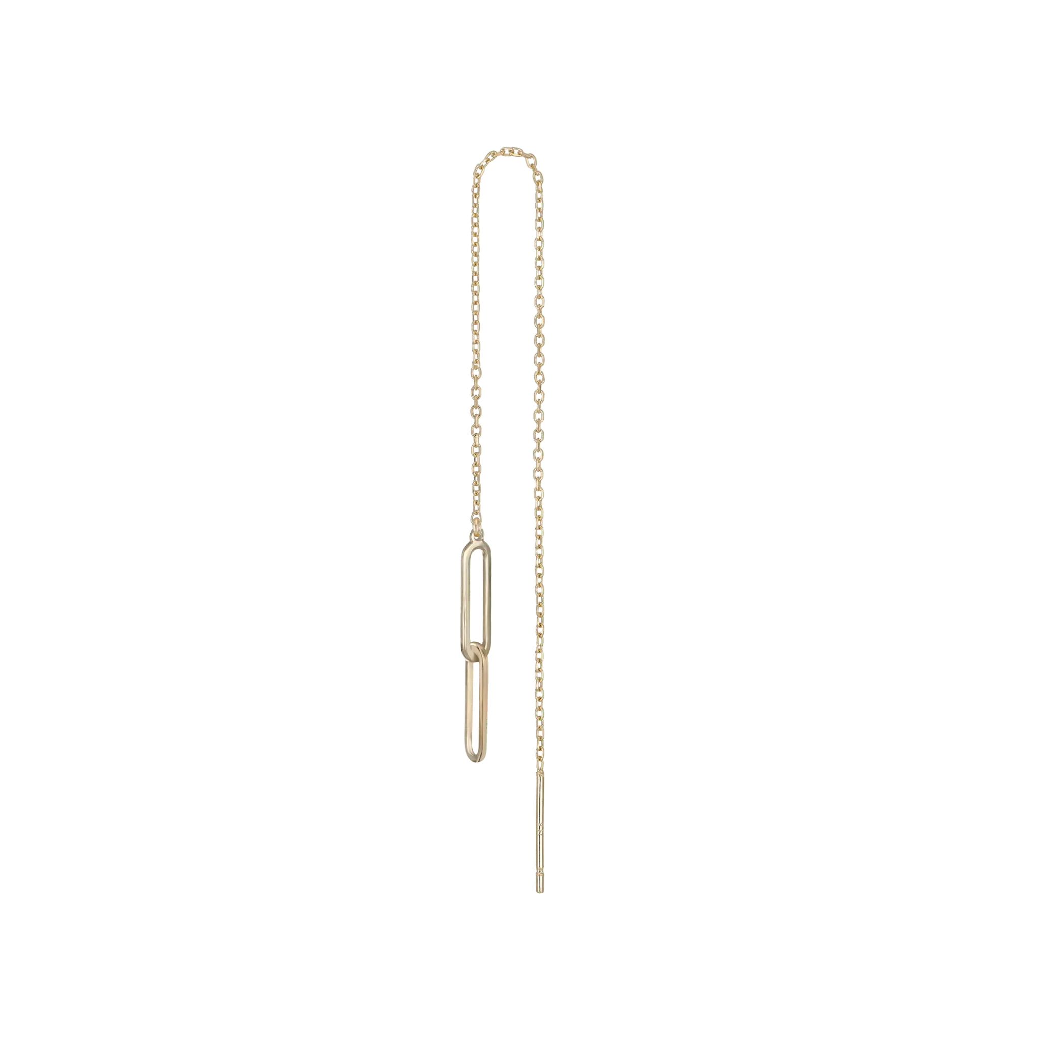 BEATTI Threaders Gold / Single Sleek Paperclip Link Chain Threader JE19243 Sleek Paperclip Link Chain Threader