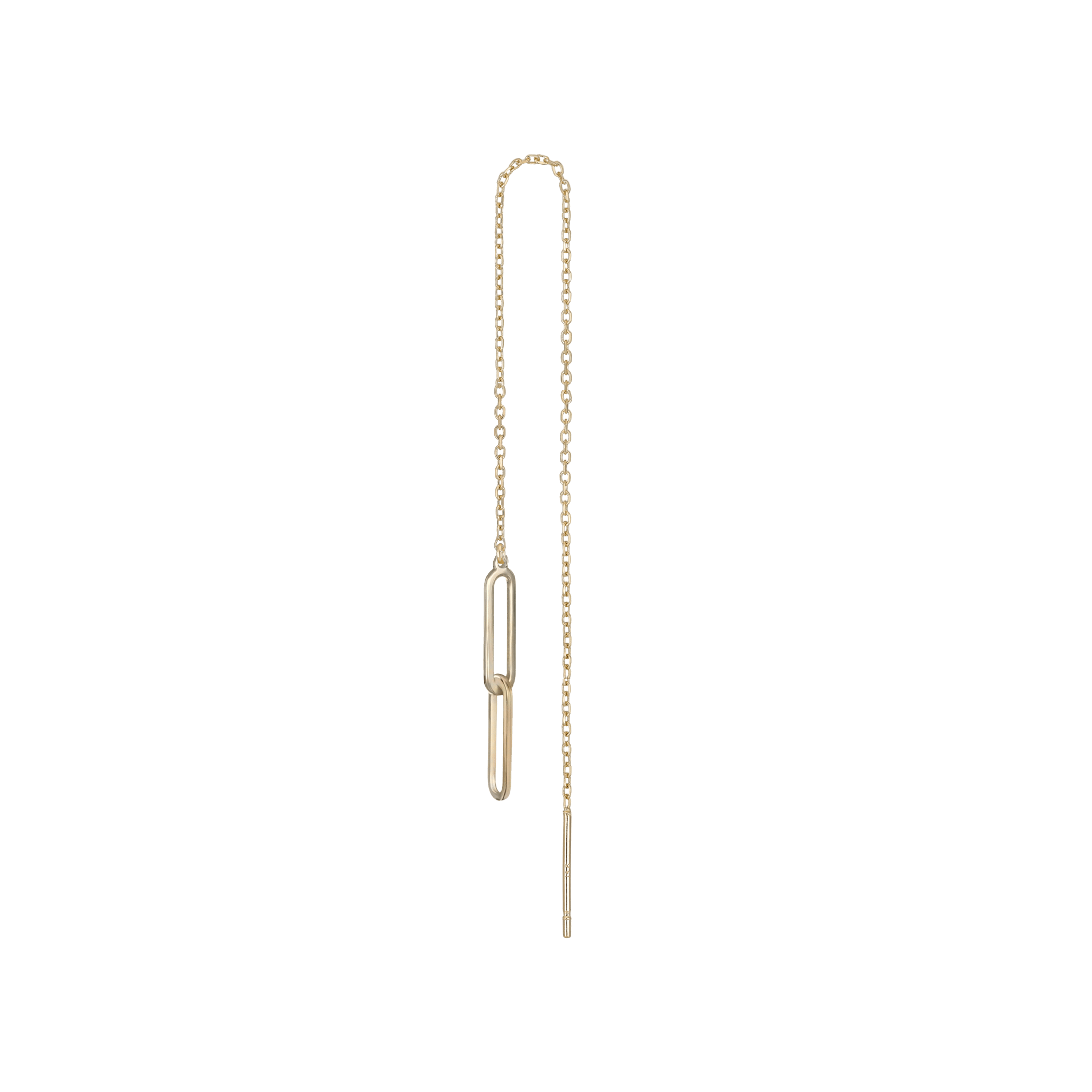 BEATTI Threaders Gold / Single Sleek Paperclip Link Chain Threader JE19243 Sleek Paperclip Link Chain Threader