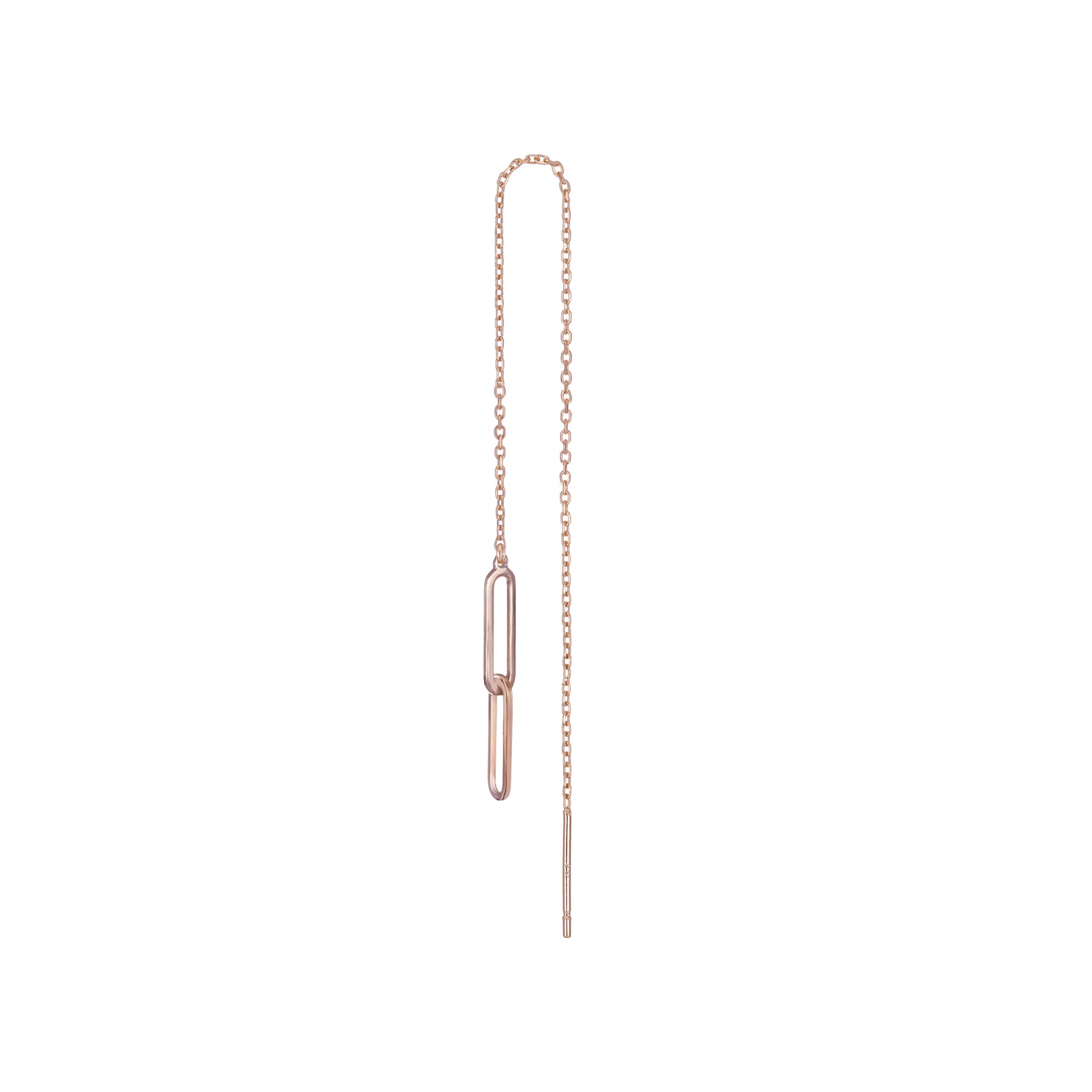 BEATTI Threaders Rose Gold / Single Sleek Paperclip Link Chain Threader JE19243 Sleek Paperclip Link Chain Threader