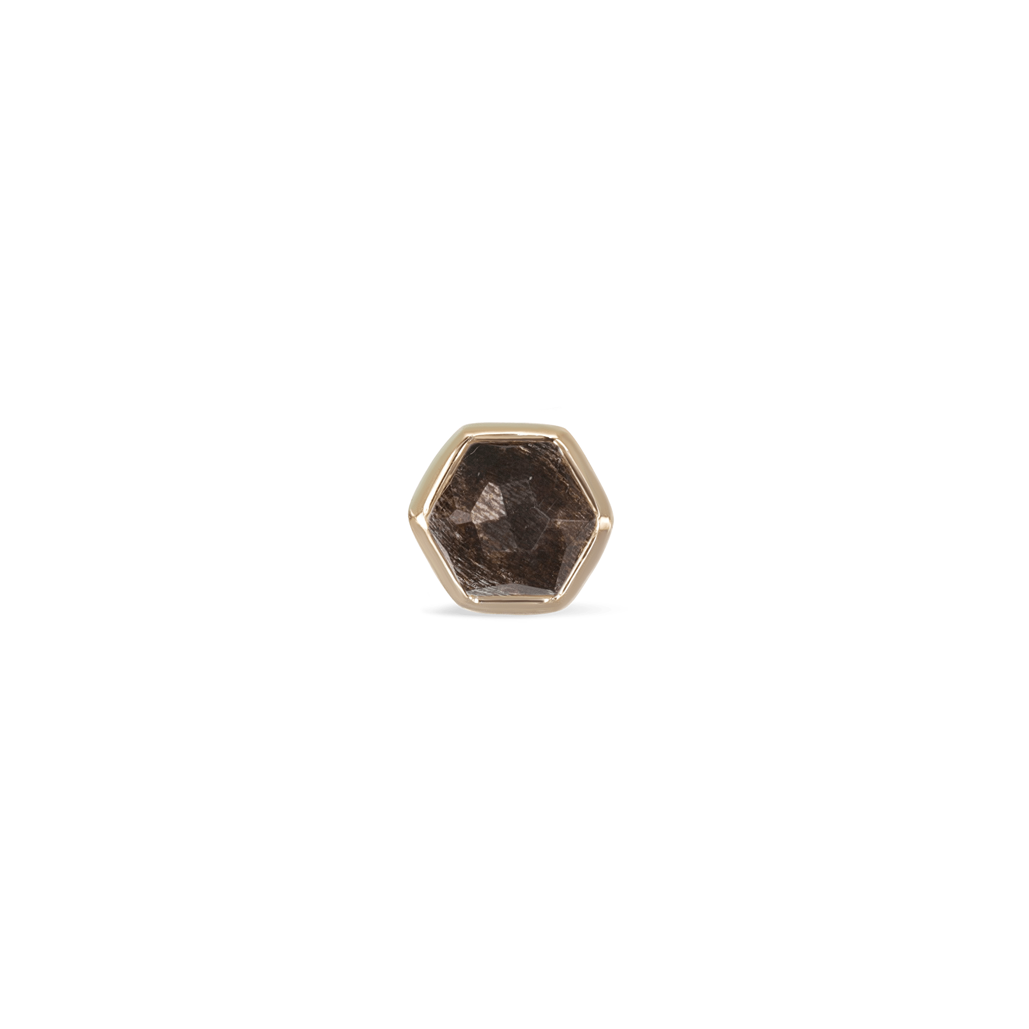 BEATTI Threadless Ends Gold / Black Labradorite Aria • 14K Gold Black Labradorite Threadless Ends • HoneyComb BTEG007 Ella 14K Gold Dangle Charm Threadless Ends Natural Gemstones