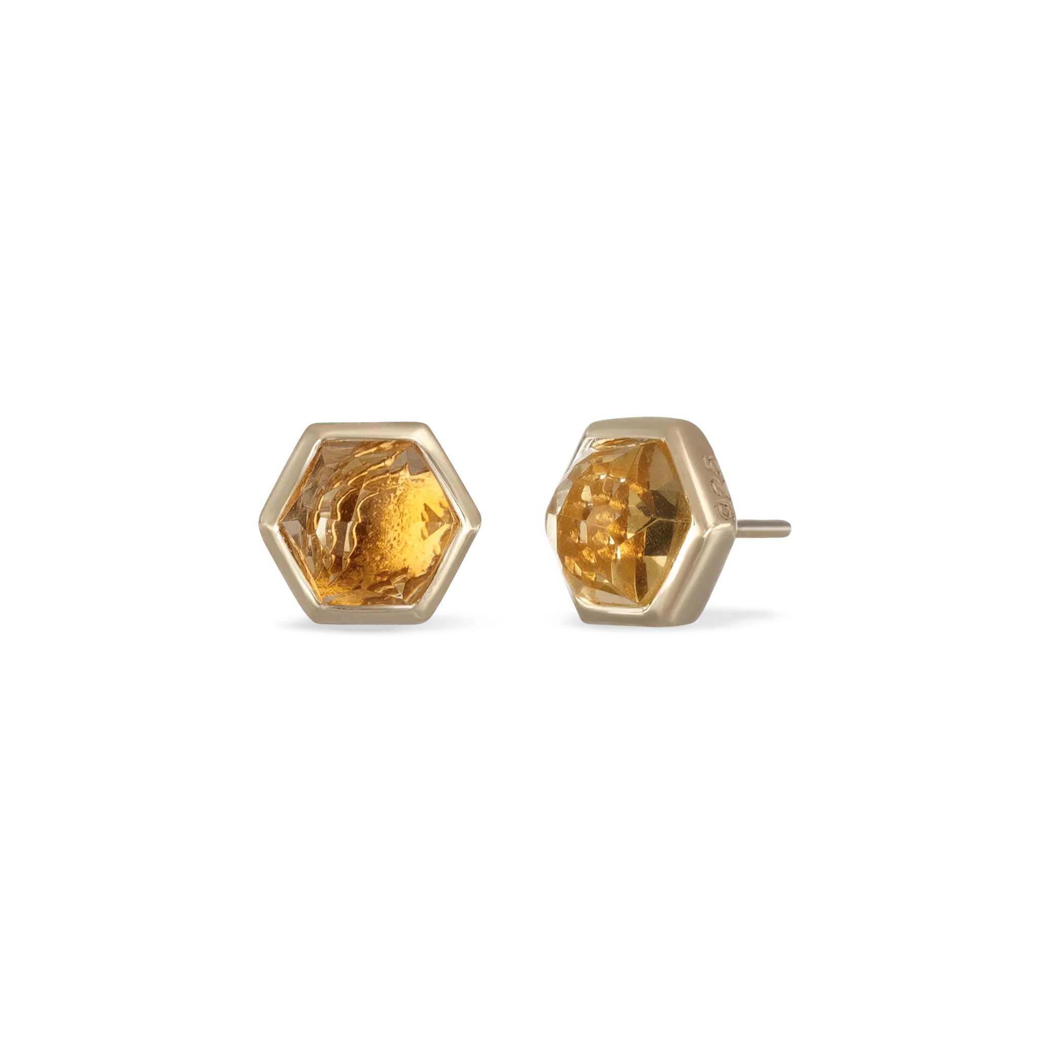 BEATTI Threadless Ends Citrine Aria • Natural Gemstone Threadless Ends BTE016 CD GOLD Aria • Natural Gemstone Threadless Ends