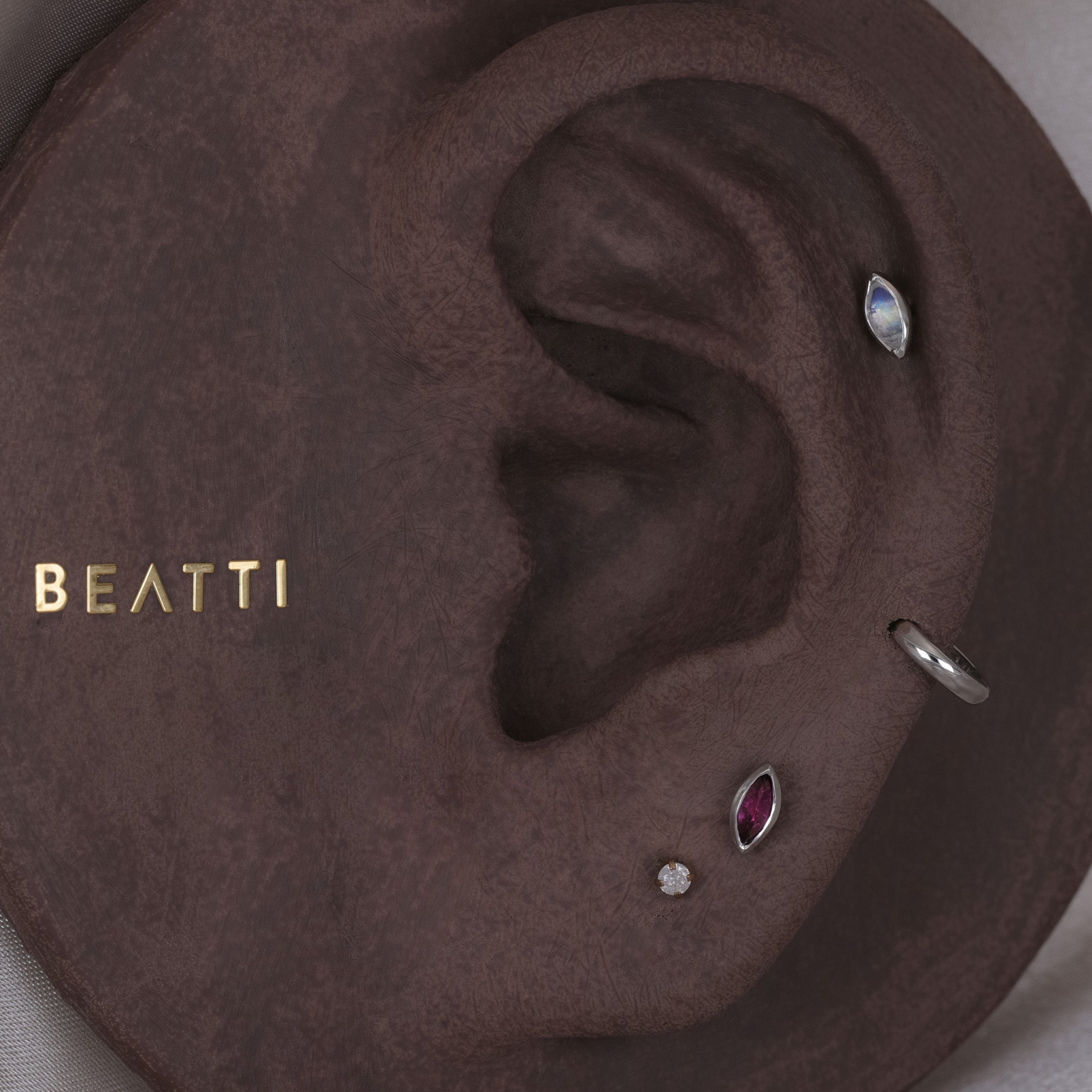 BEATTI Threadless Ends Aura • Natural Gemstone Threadless Ends Aura • Natural Gemstone Threadless Ends