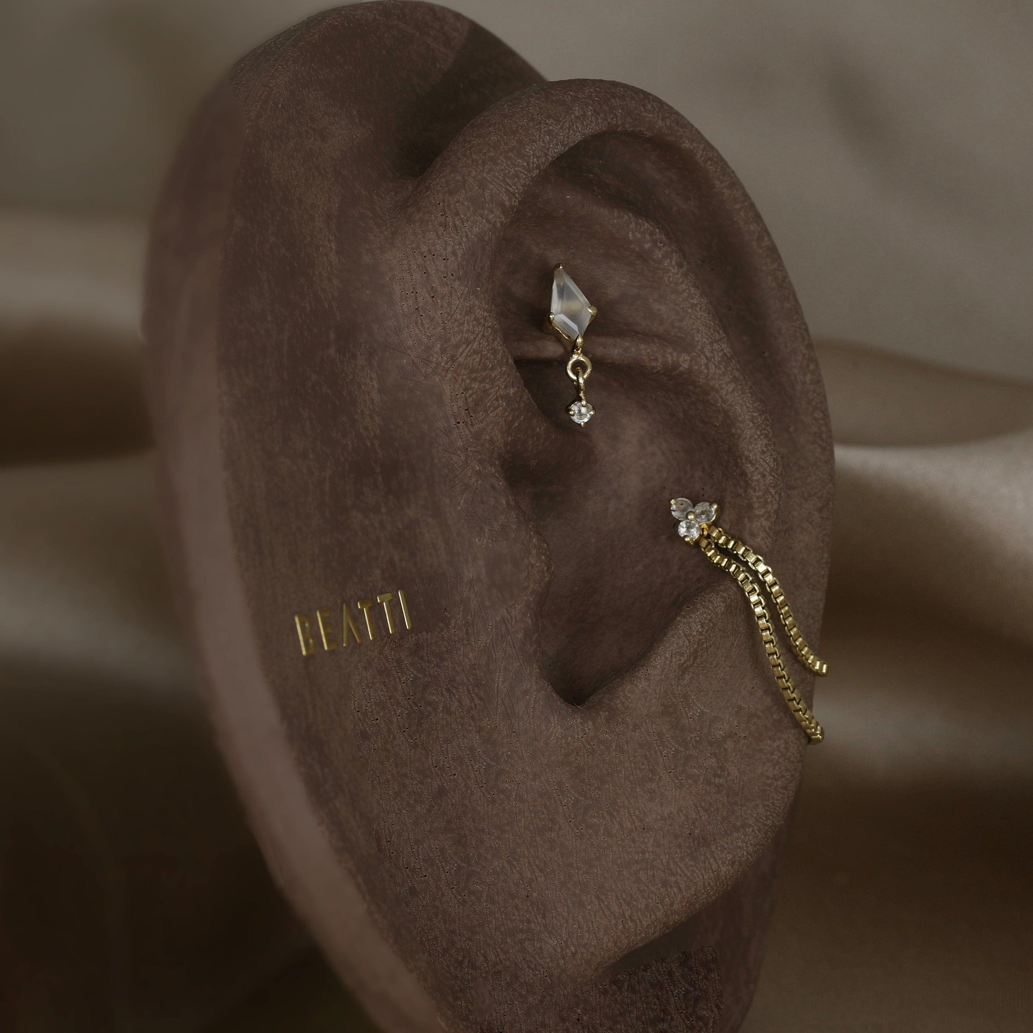 BEATTI Threadless Ends Celeste • Natural Gemstone Threadless Ends Celeste • Natural Gemstone Threadless Ends