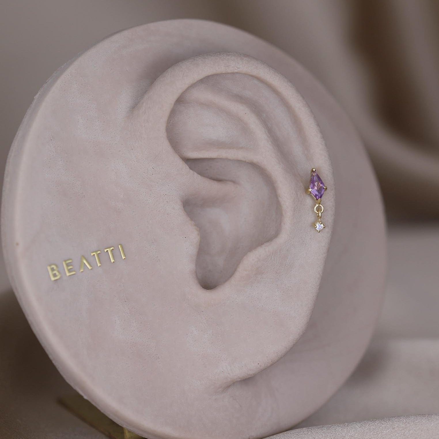 BEATTI Threadless Ends Celeste • Natural Gemstone Threadless Ends Celeste • Natural Gemstone Threadless Ends