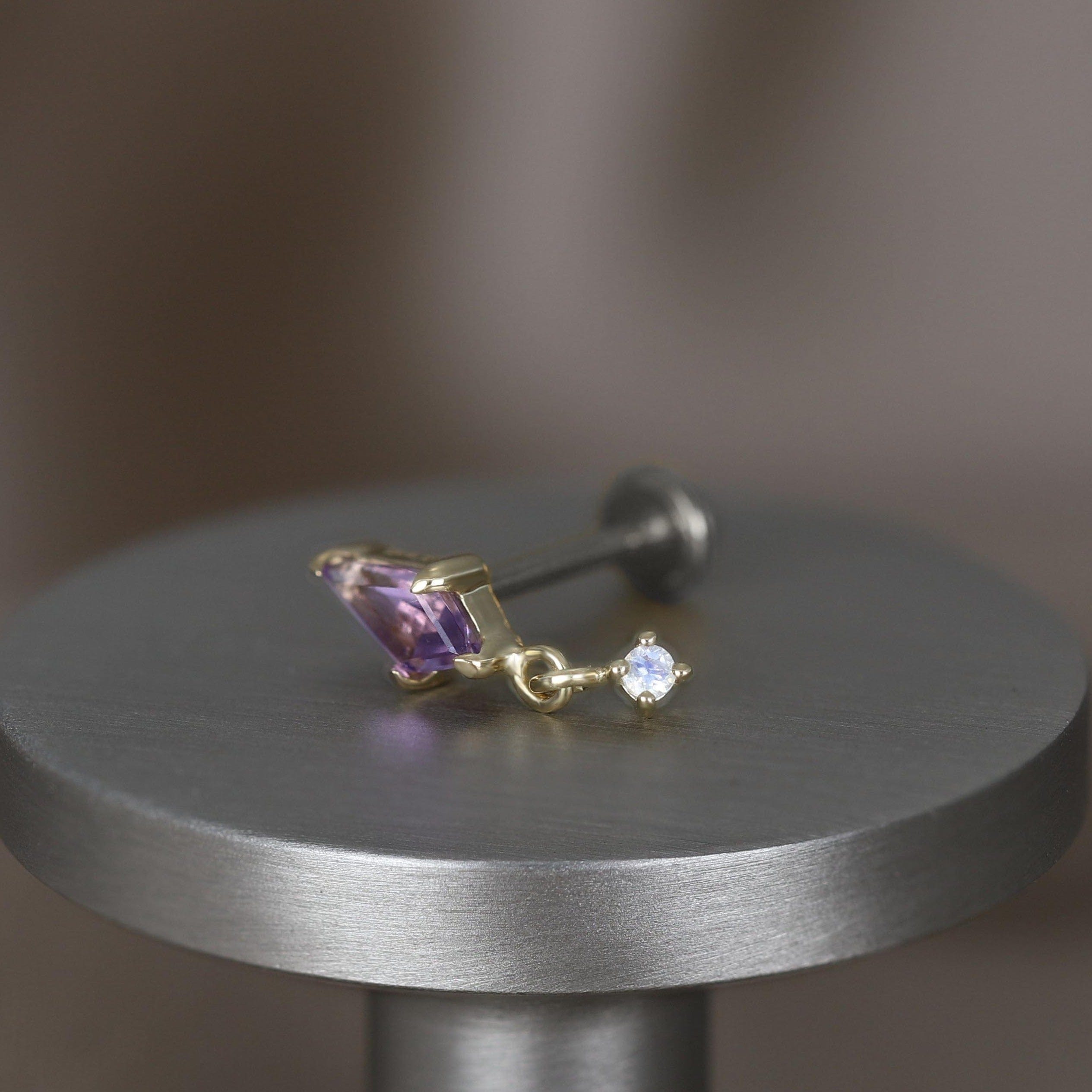 BEATTI Threadless Ends Celeste • Natural Gemstone Threadless Ends Celeste • Natural Gemstone Threadless Ends