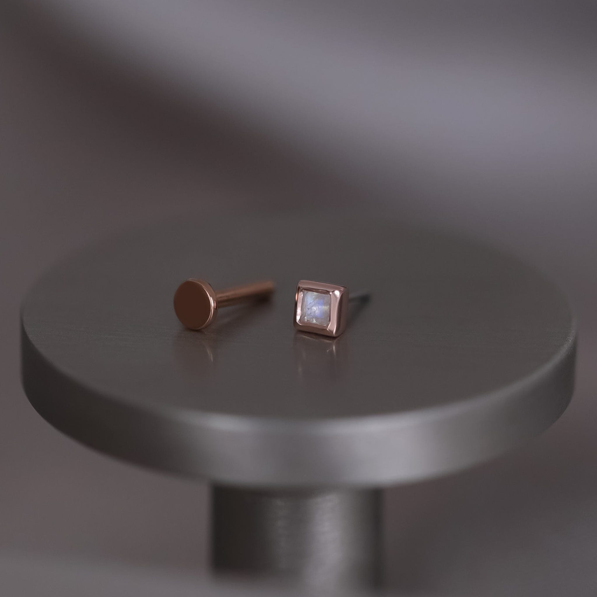 Dora • Tiny Gemstone Flat Back Earring