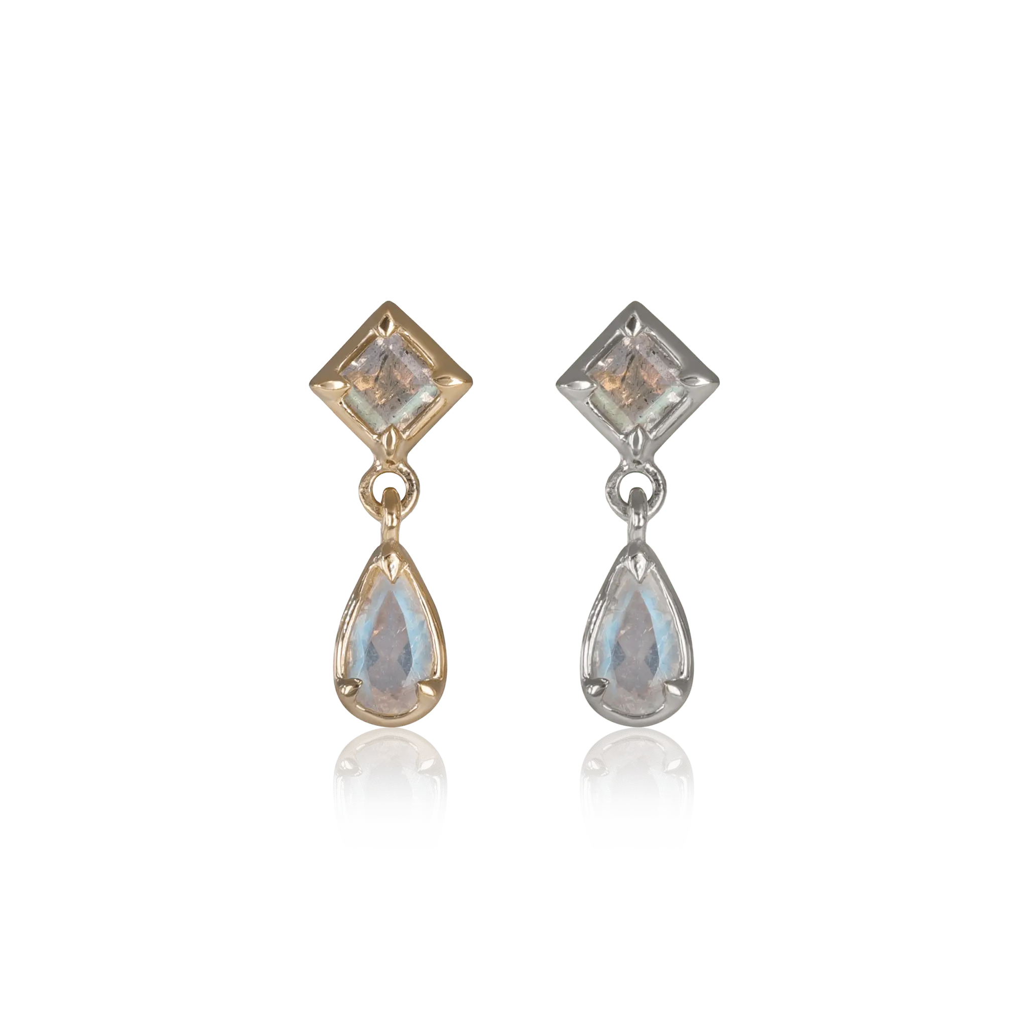 BEATTI Threadless Ends Esther • Labradorite/Moonstone Threadless Ends Esther • Labradorite/Moonstone Threadless Ends