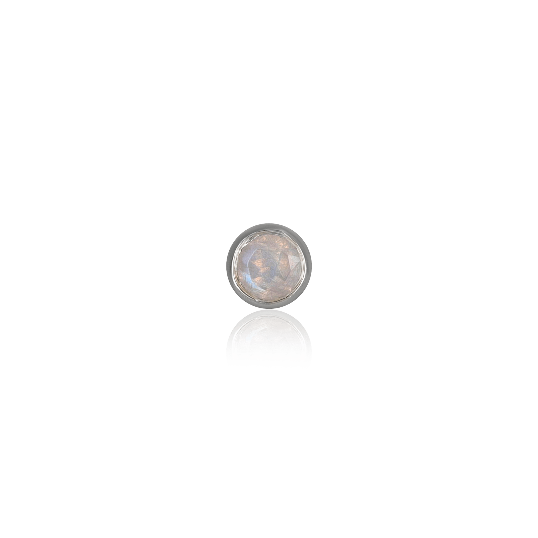 BEATTI Threadless Ends Hannah • Rainbow Moonstone Threadless Ends 925 Silver/Titanium Hannah • Rainbow Moonstone Threadless Ends 925 Silver/Titanium