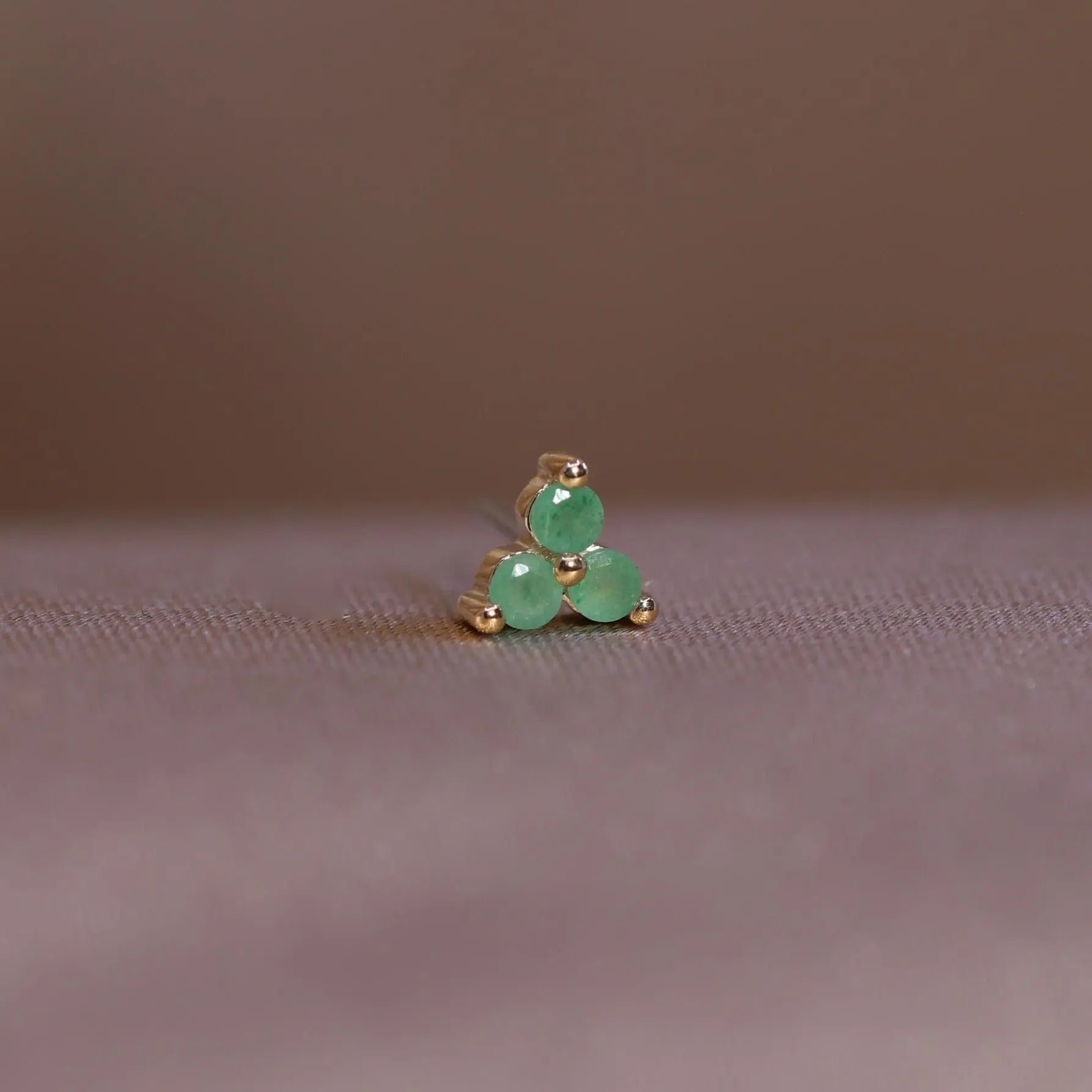 BEATTI Threadless Ends Ivy • 14K Solid Gold Tiny Natural Gemstone Threadless Ends Ivy • 14K Solid Gold Tiny Natural Gemstone Threadless Ends