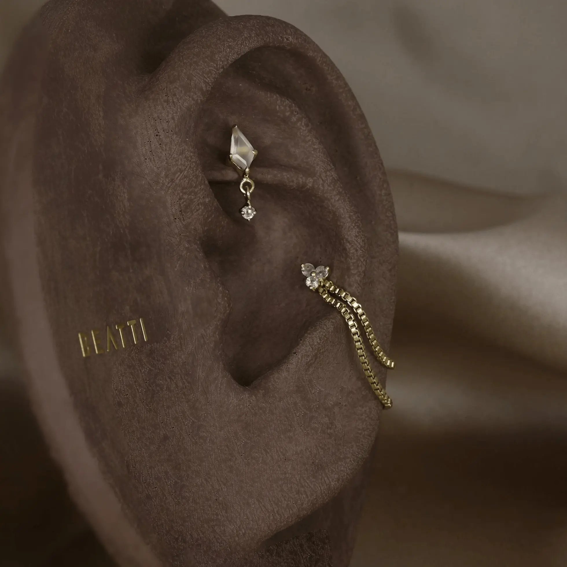 BEATTI Threadless Ends Ivy • Natural Gemstone Threadless Ends Ivy • Natural Gemstone Threadless Ends