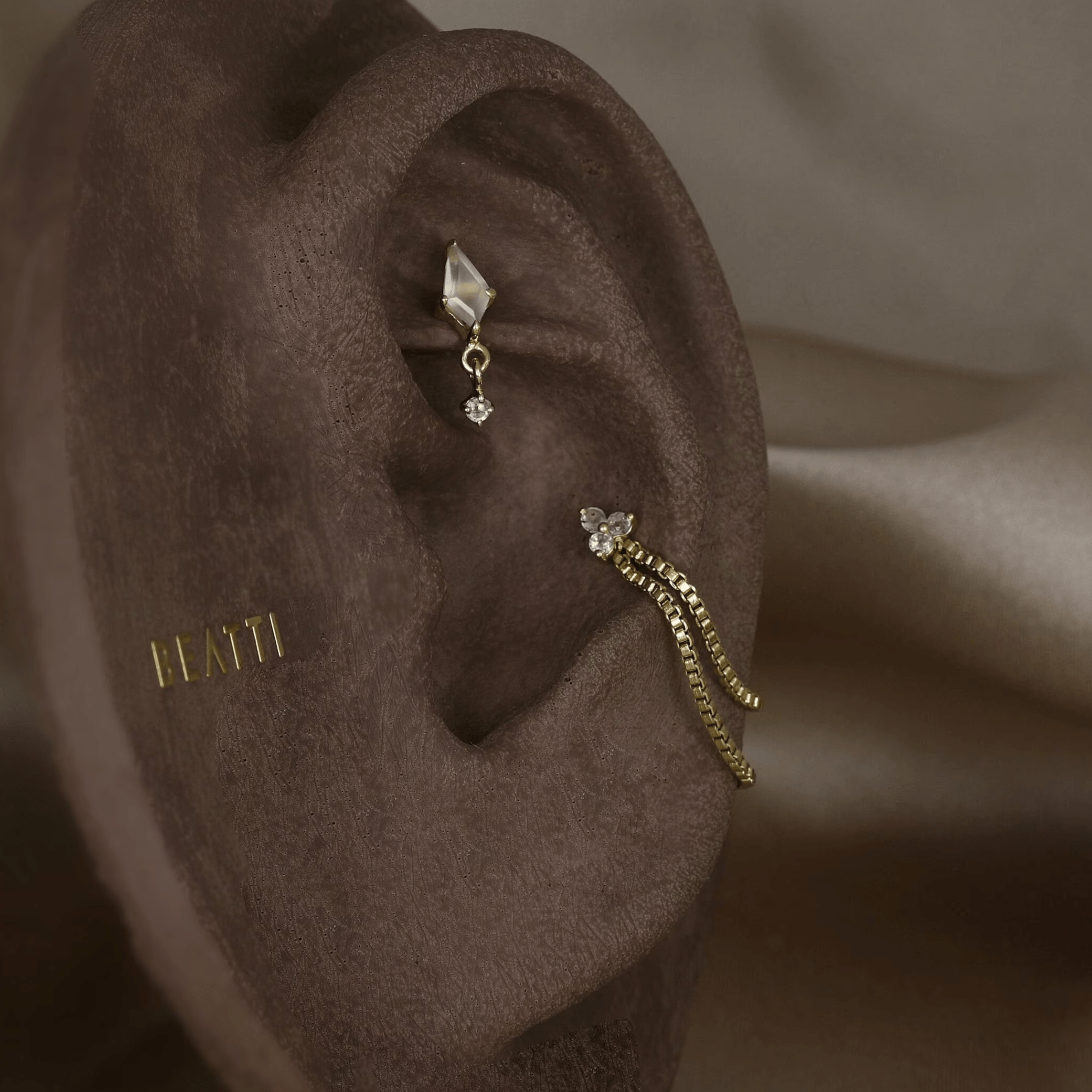 BEATTI Threadless Ends Ivy • Natural Gemstone Threadless Ends Ivy • Natural Gemstone Threadless Ends