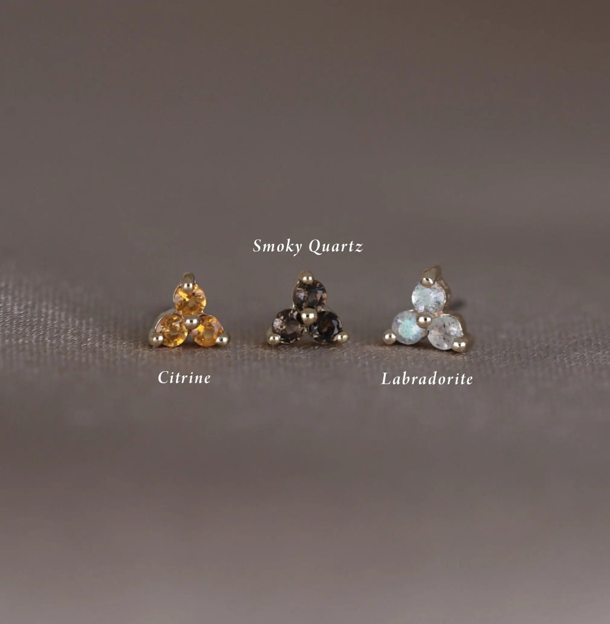 BEATTI Threadless Ends Ivy • Natural Gemstone Threadless Ends Ivy • Natural Gemstone Threadless Ends