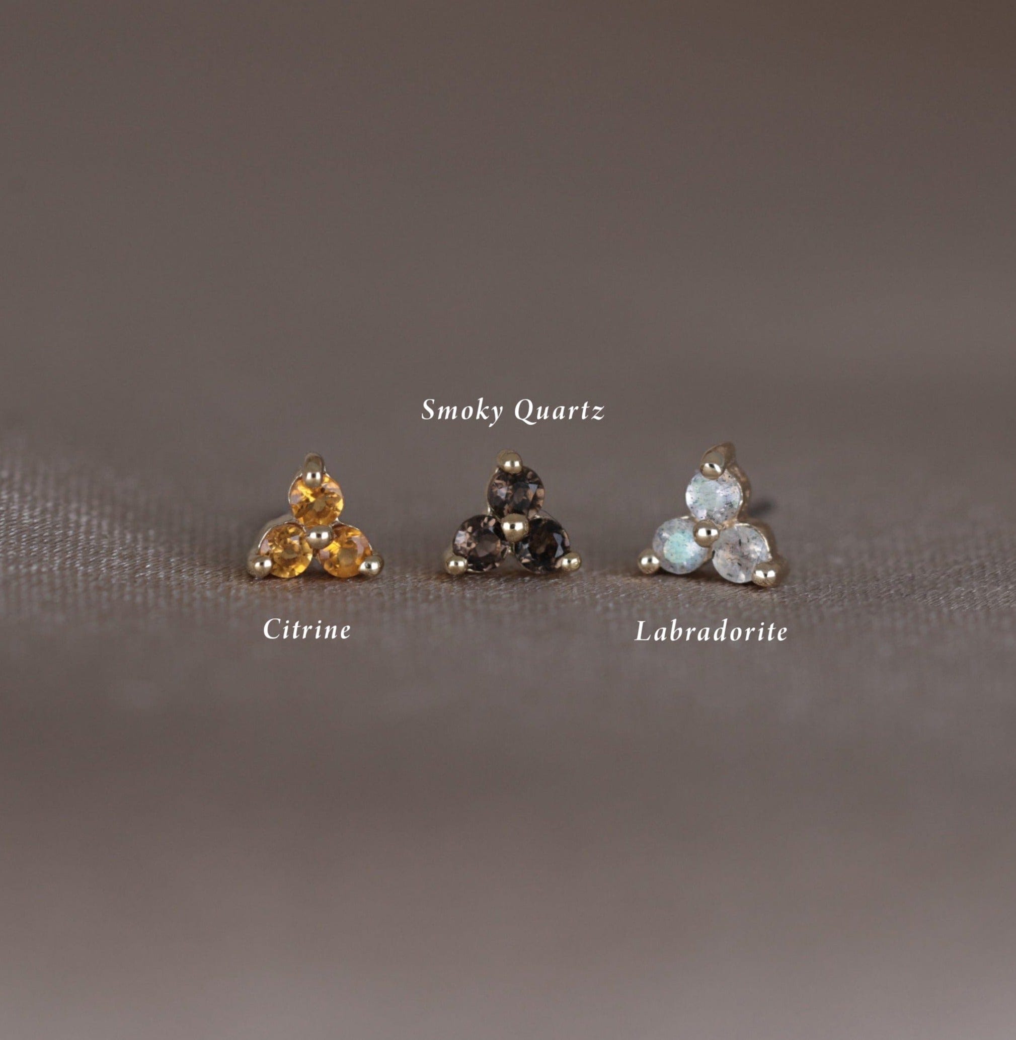 BEATTI Threadless Ends Ivy • Natural Gemstone Threadless Ends Ivy • Natural Gemstone Threadless Ends