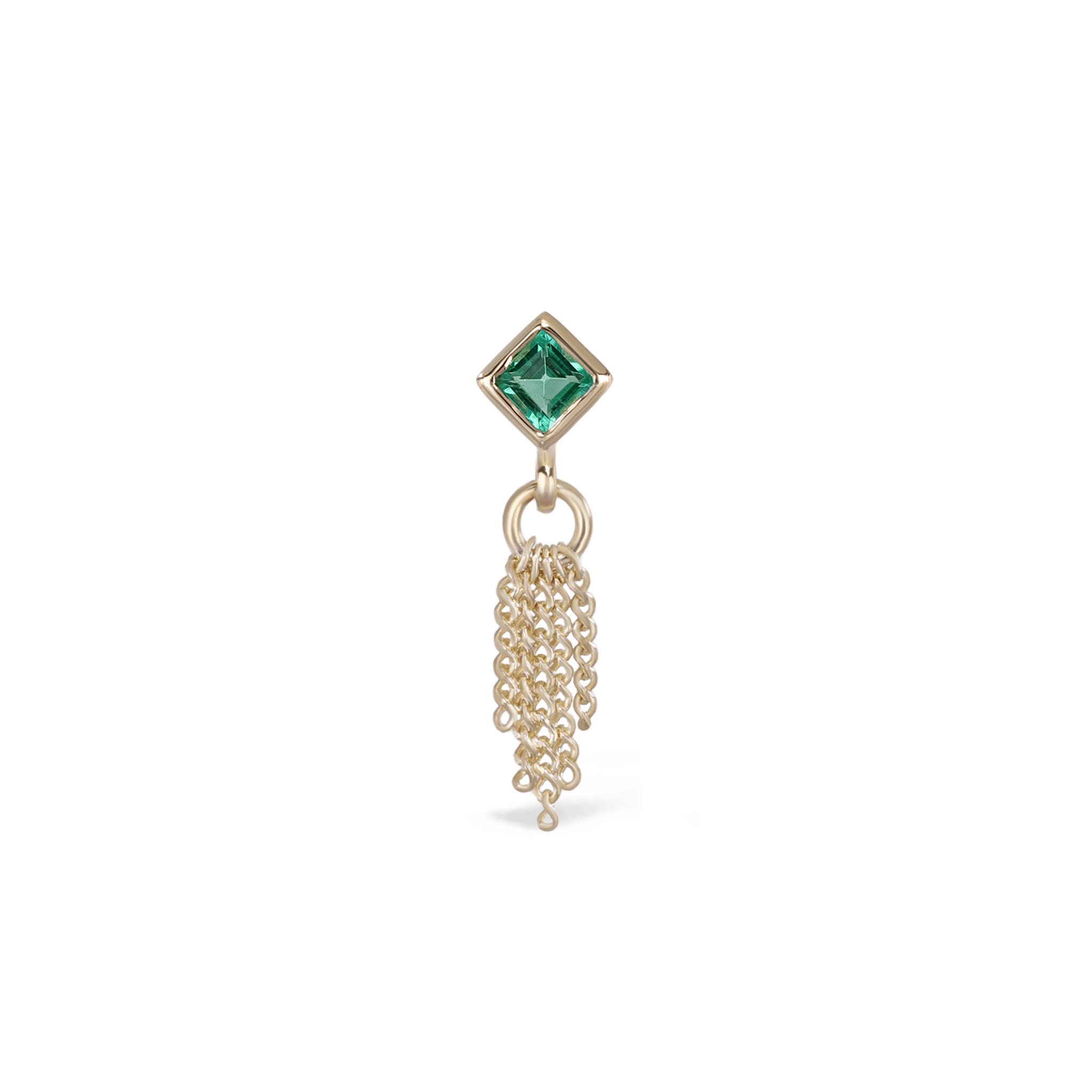 Miel • Natural Gemstone 5 Curb Chain Tassel