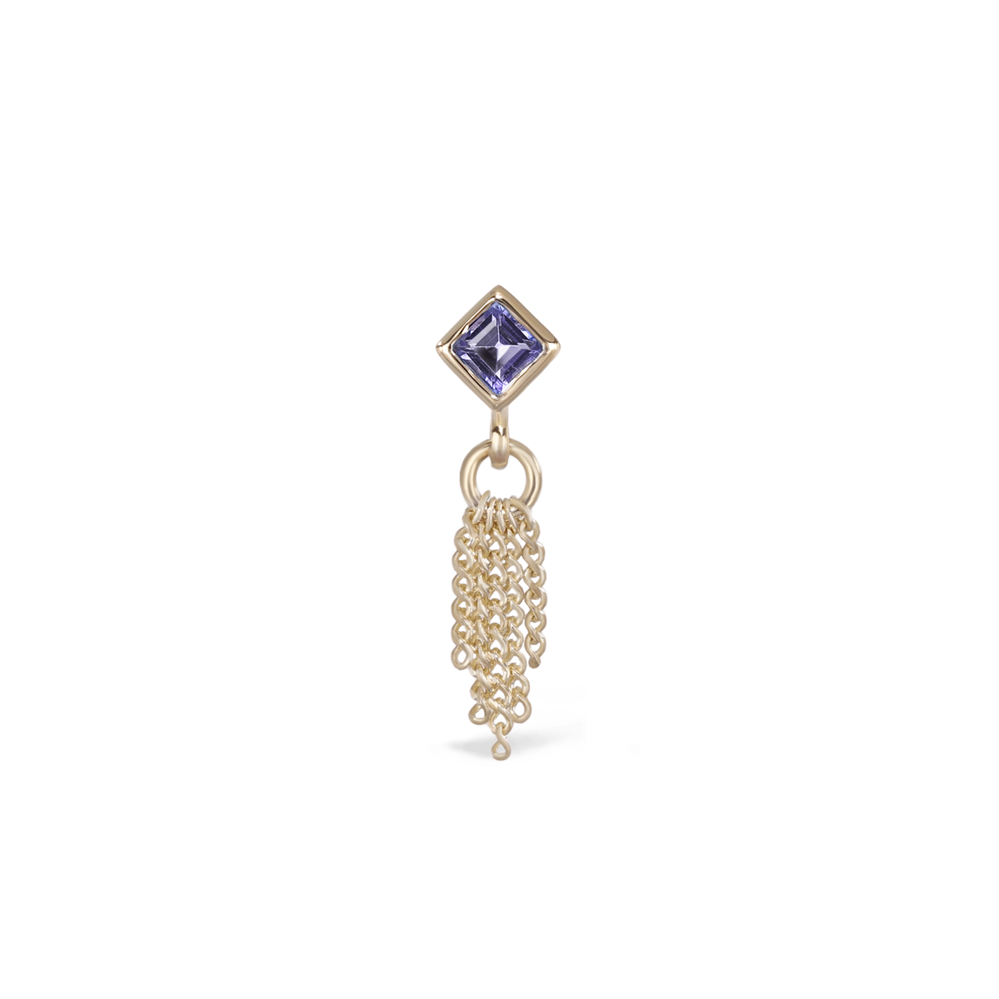 Miel • Natural Gemstone 5 Curb Chain Tassel