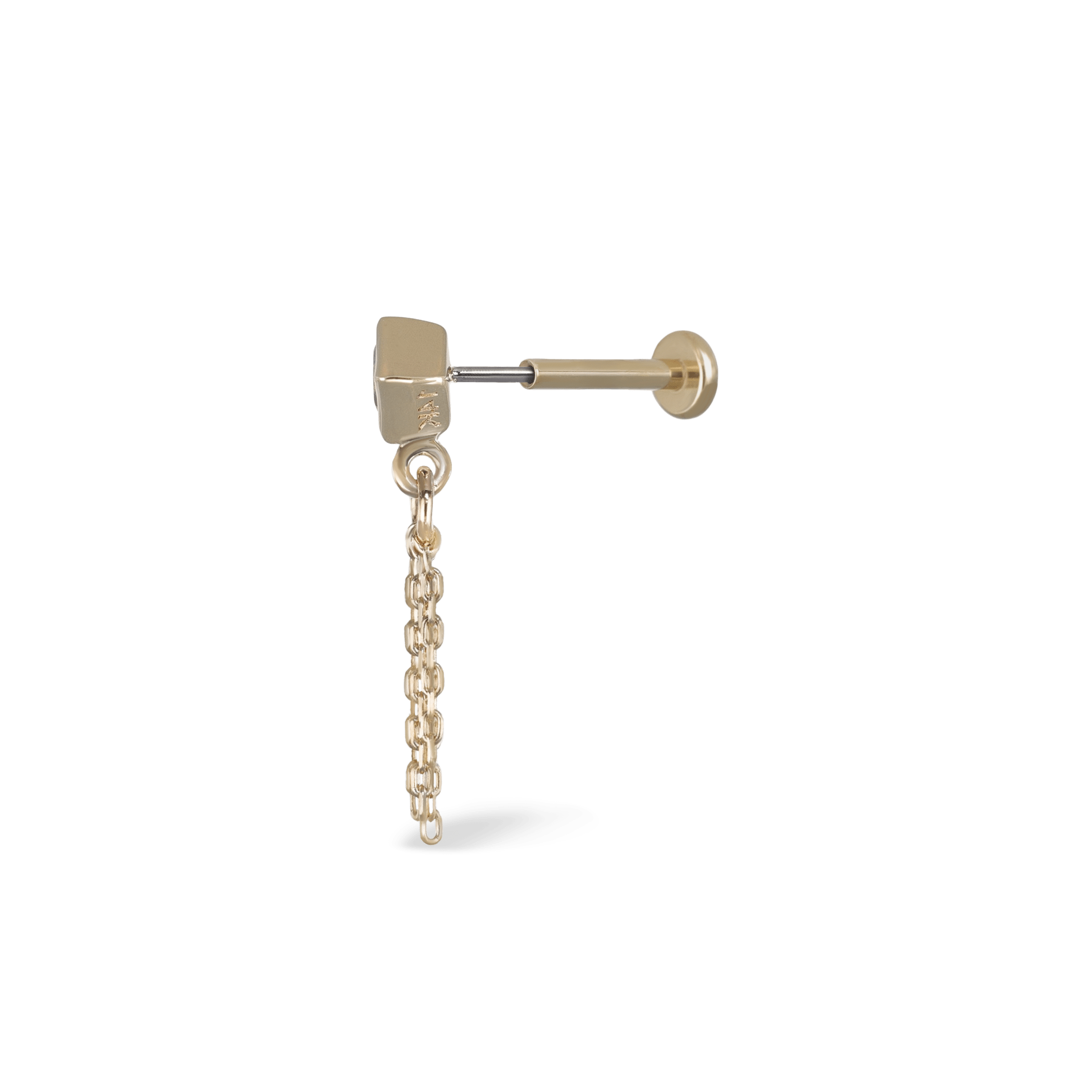 BEATTI Threadless Ends Miel • White Topaz 5 Curb Chain Tassel Miel • White Topaz 5 Curb Chain Tassel