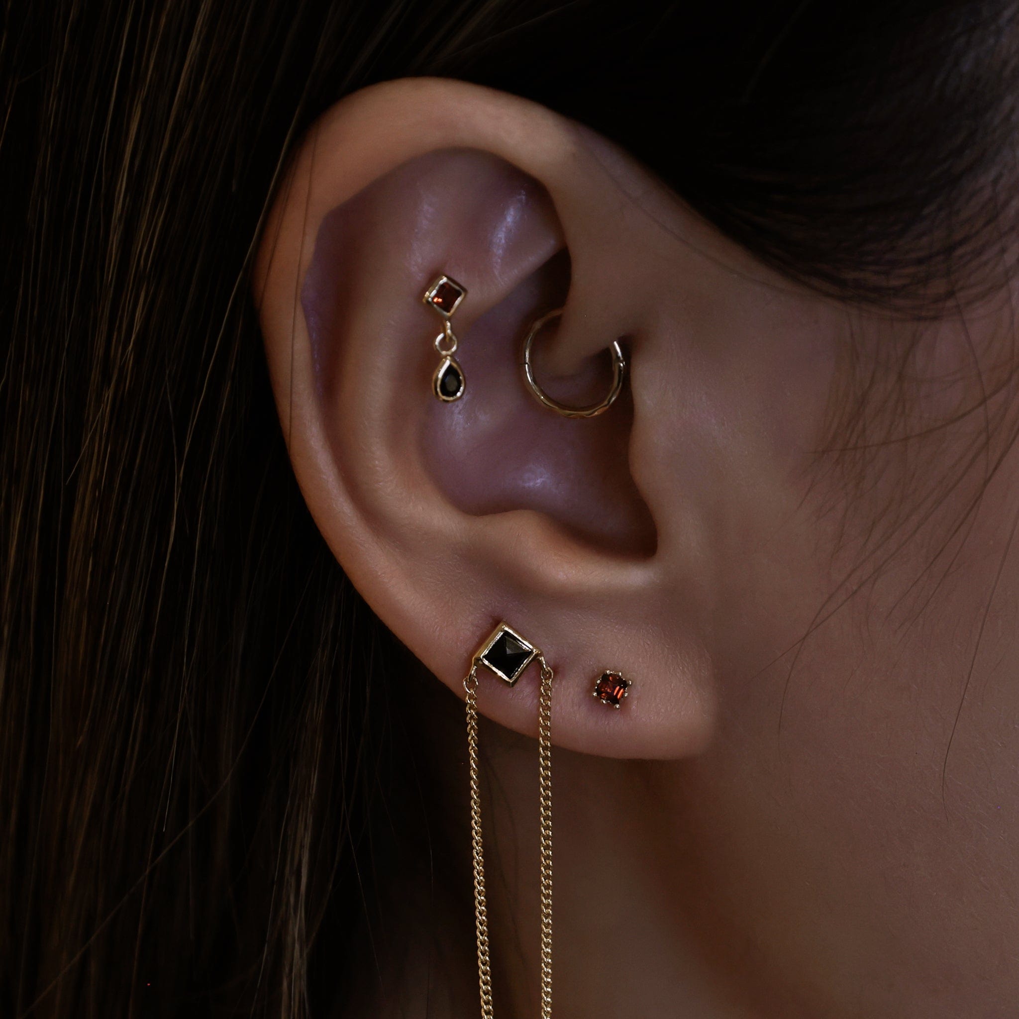 BEATTI Threadless Ends Mona • Natural Gemstone Threadless Ends 925 Silver/Titanium Mona • Natural Gemstone Threadless Ends 925 Silver/Titanium