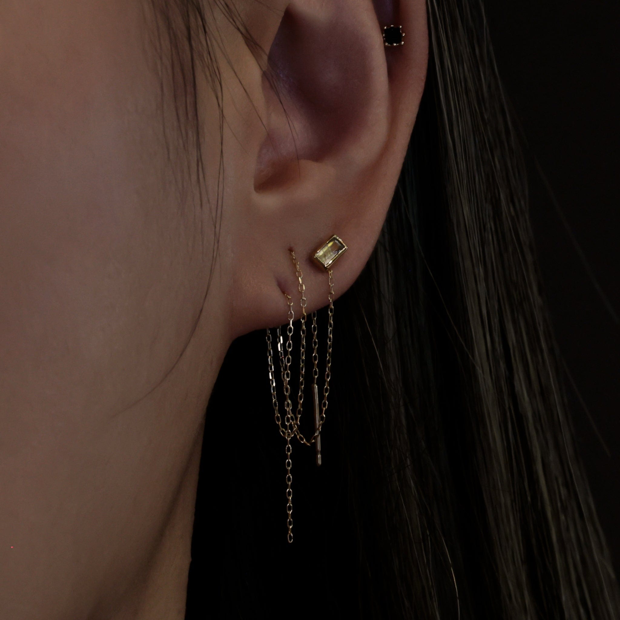 BEATTI Threadless Ends Monik • Natural Gemstone Threadless Ends 925 Silver/Titanium Monik • Natural Gemstone Threadless Ends 925 Silver/Titanium