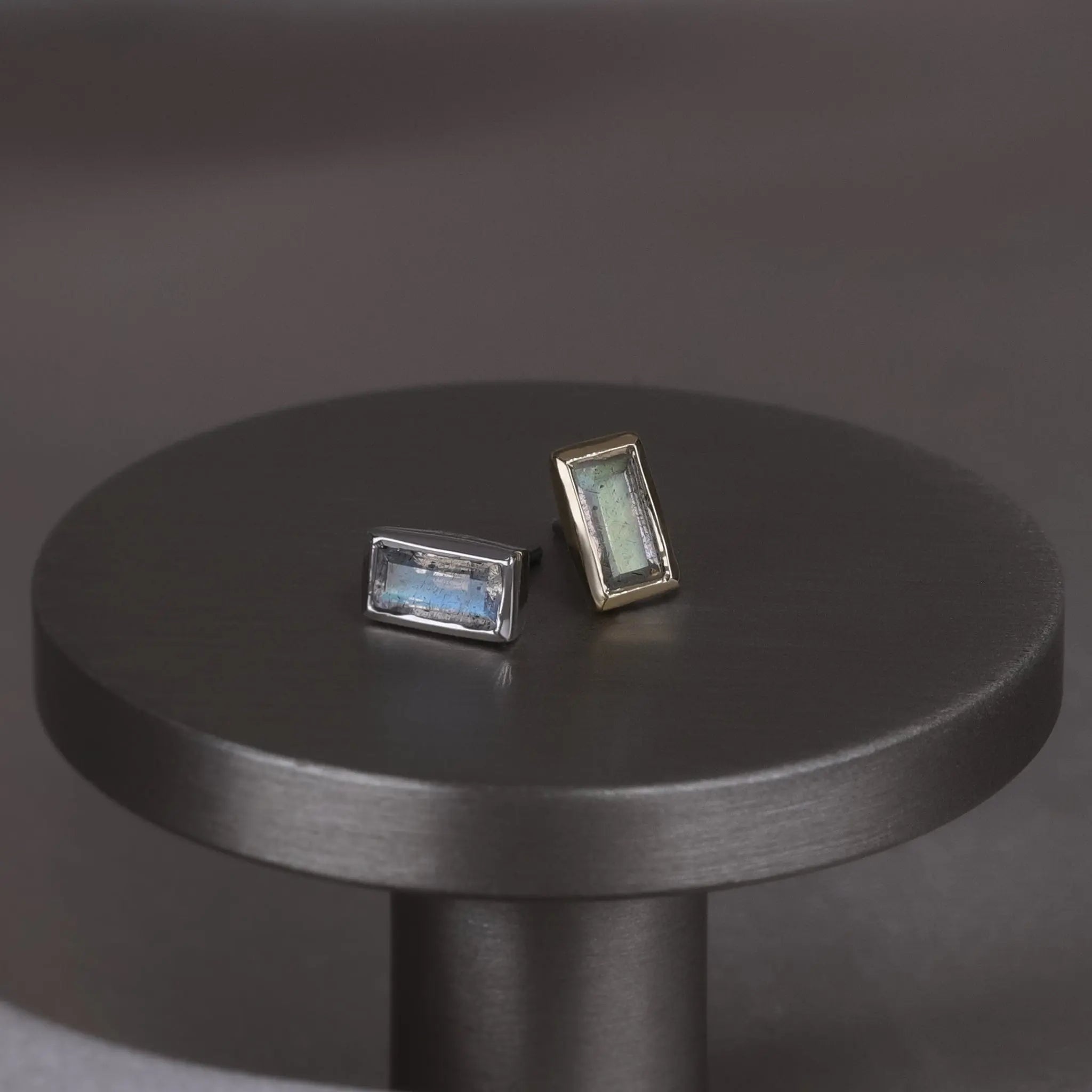 BEATTI Threadless Ends Monik • Natural Gemstone Threadless Ends 925 Silver/Titanium Monik • Natural Gemstone Threadless Ends 925 Silver/Titanium