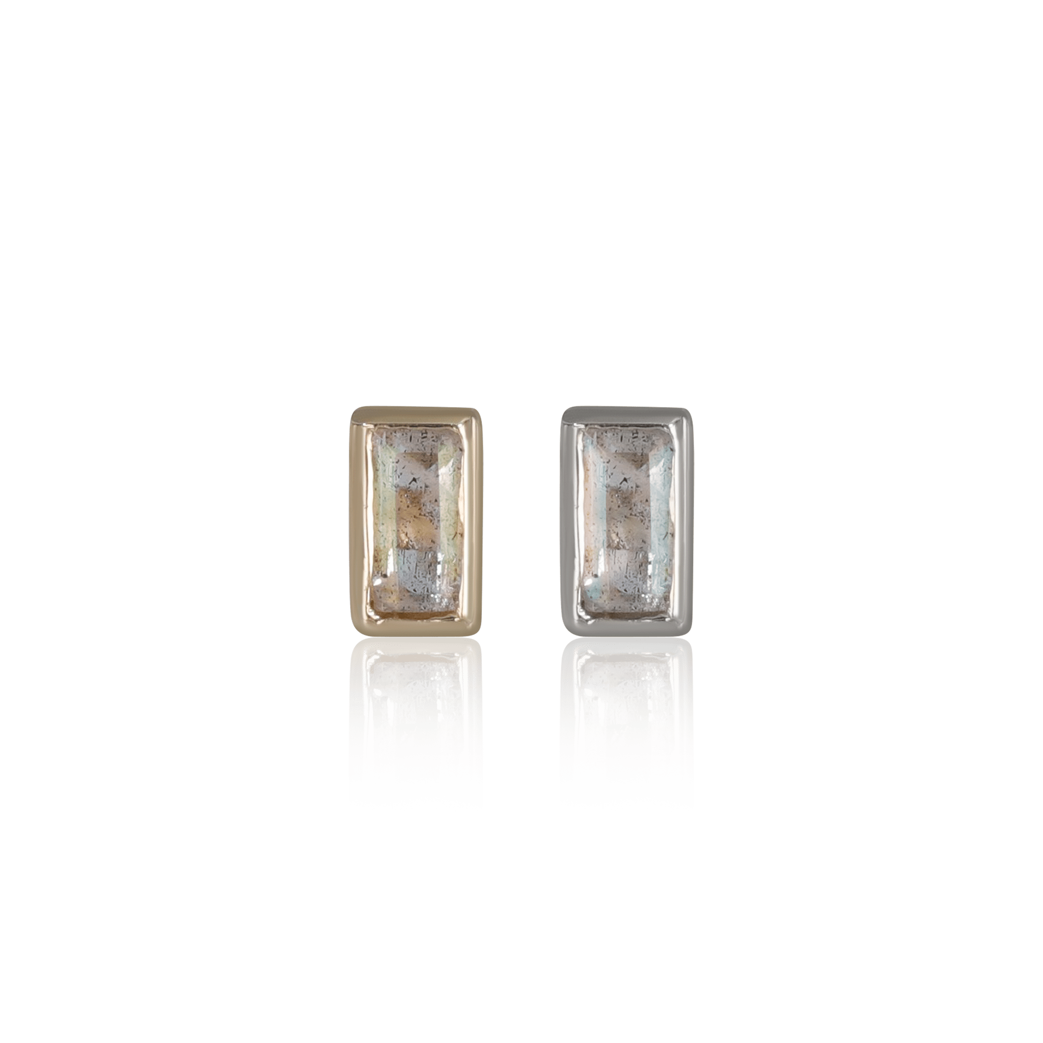 BEATTI Threadless Ends Monik • Natural Gemstone Threadless Ends 925 Silver/Titanium Monik • Natural Gemstone Threadless Ends 925 Silver/Titanium