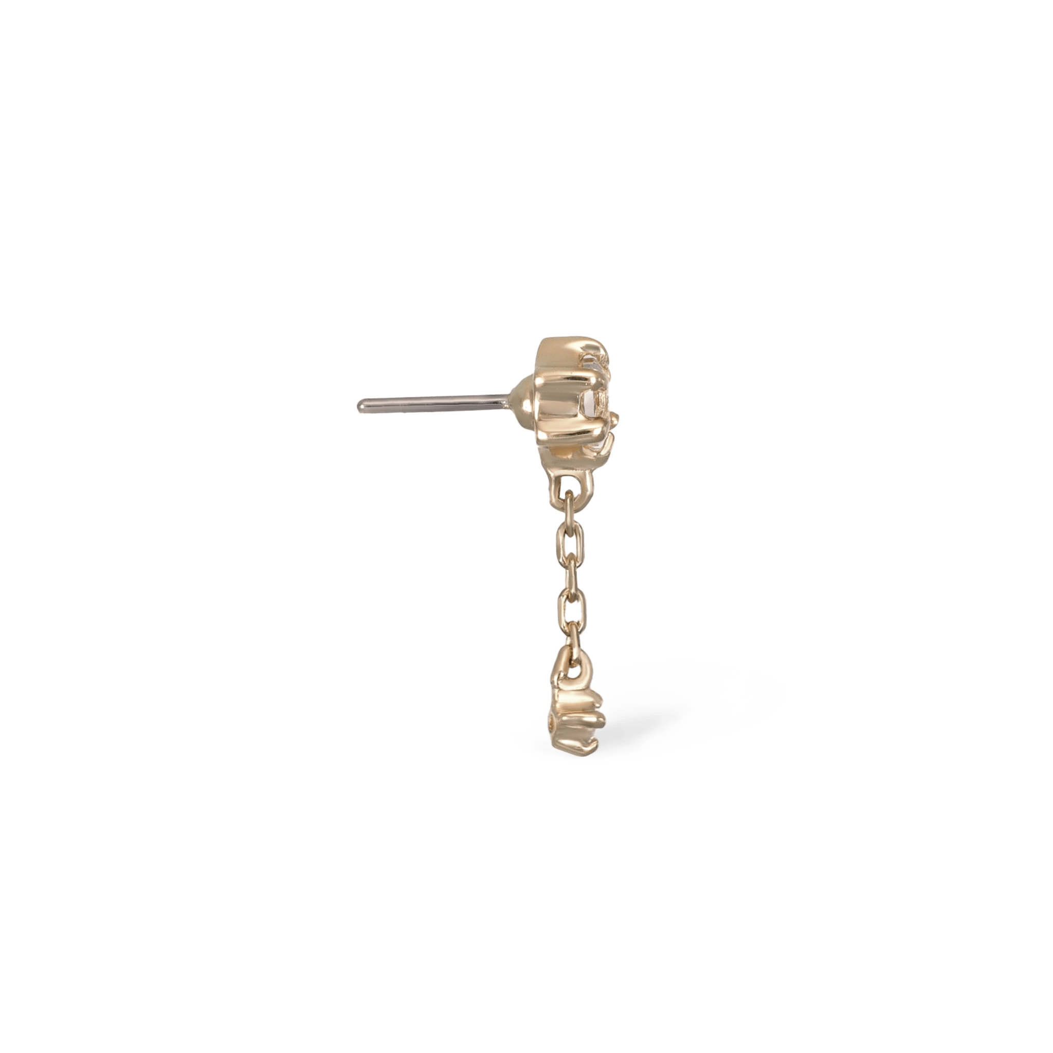 BEATTI Threadless Ends Starfall • White Topaz + Diamond Threadless Push Pin stud Starfall • White Topaz + Diamond Threadless Push Pin stud