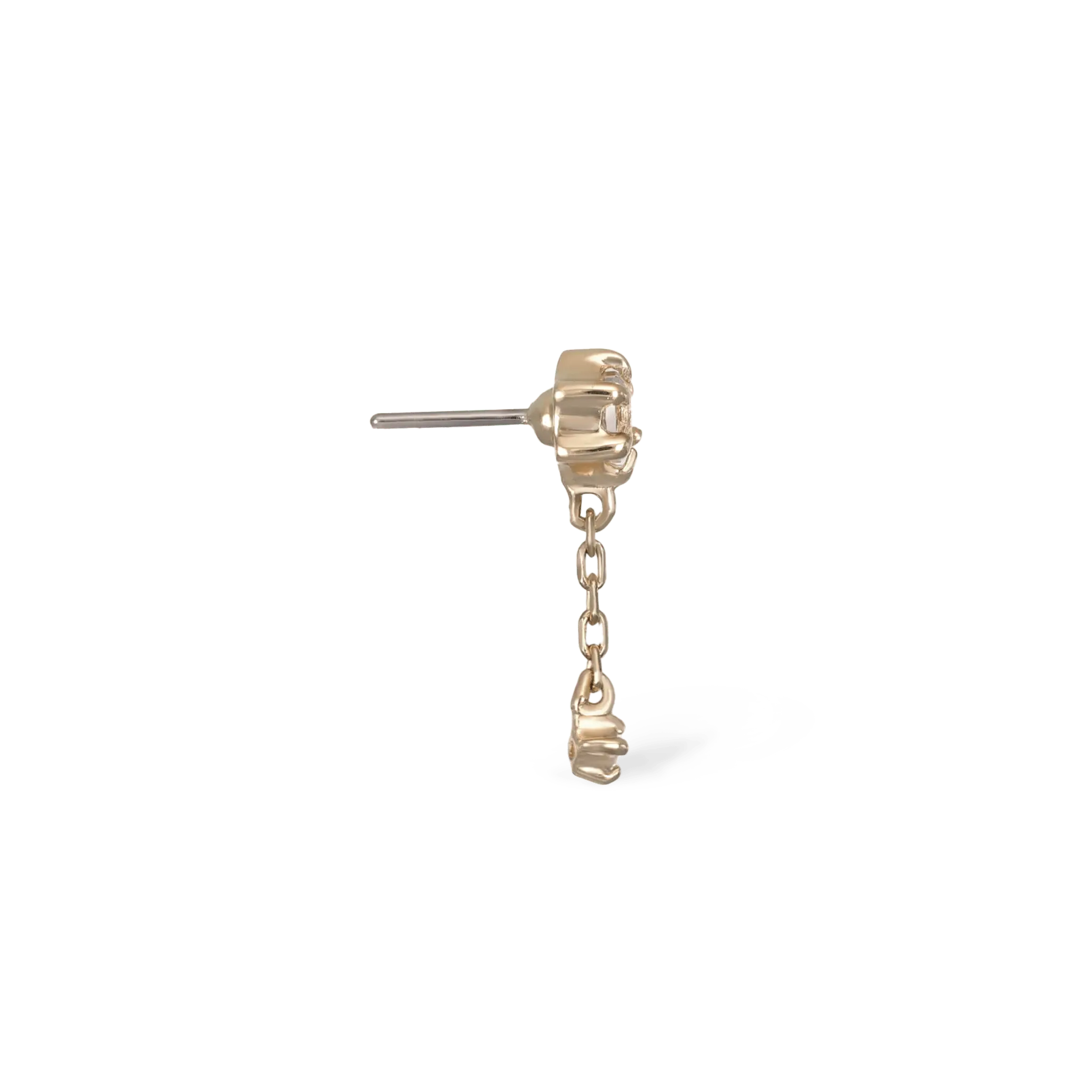 BEATTI Threadless Ends Starfall • White Topaz + Diamond Threadless Push Pin stud Starfall • White Topaz + Diamond Threadless Push Pin stud