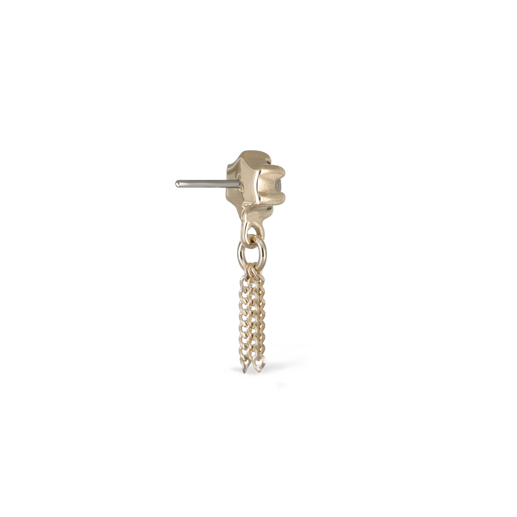BEATTI Threadless Ends Starlet • Black Labradorite Chain Tassel Starlet • Black Labradorite Chain Tassel