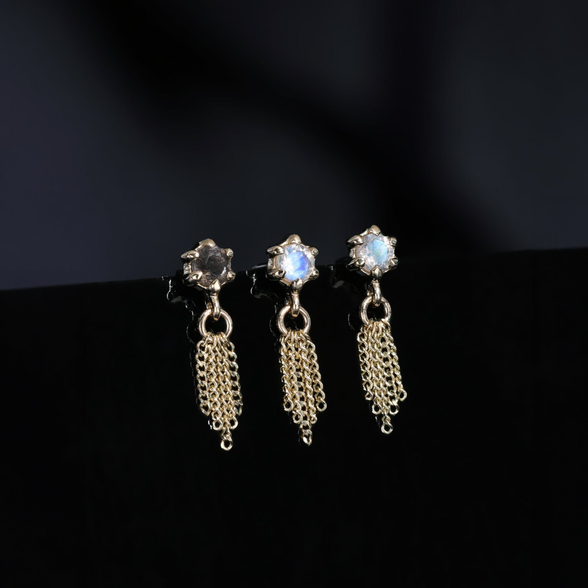 BEATTI Threadless Ends Starlet II • Moonstone with Chain Tassel Starlet II • Moonstone with Chain Tassel