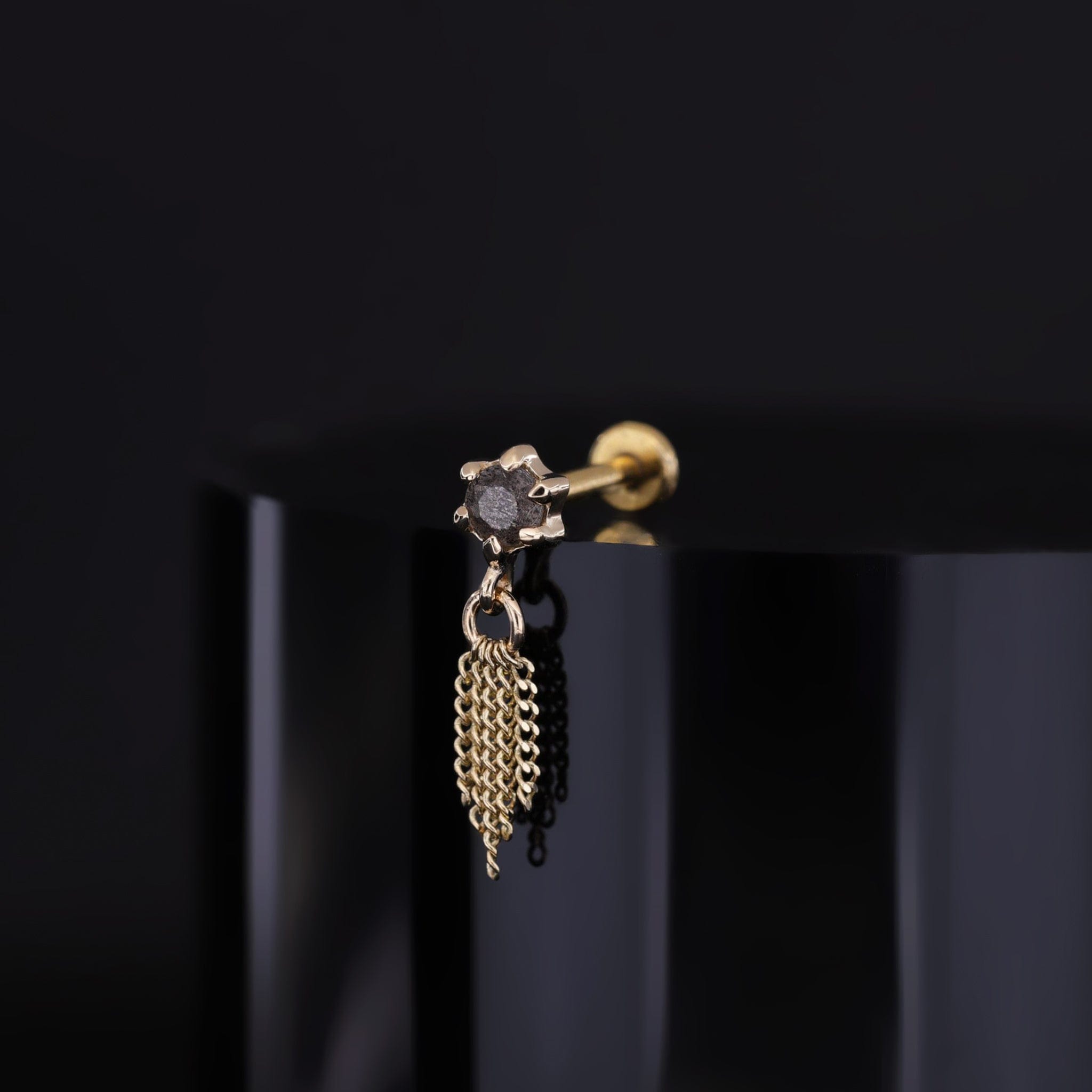 BEATTI Threadless Ends Starlet II • Moonstone with Chain Tassel Starlet II • Moonstone with Chain Tassel