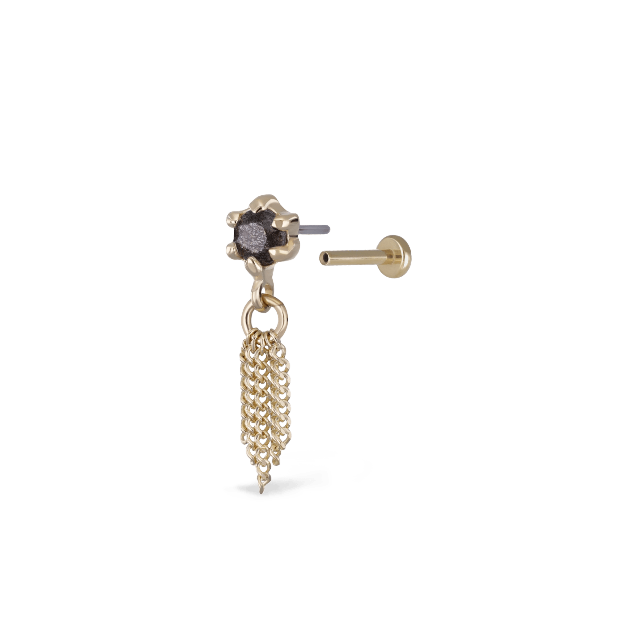 BEATTI Threadless Ends Starlet II • Moonstone with Chain Tassel Starlet II • Moonstone with Chain Tassel