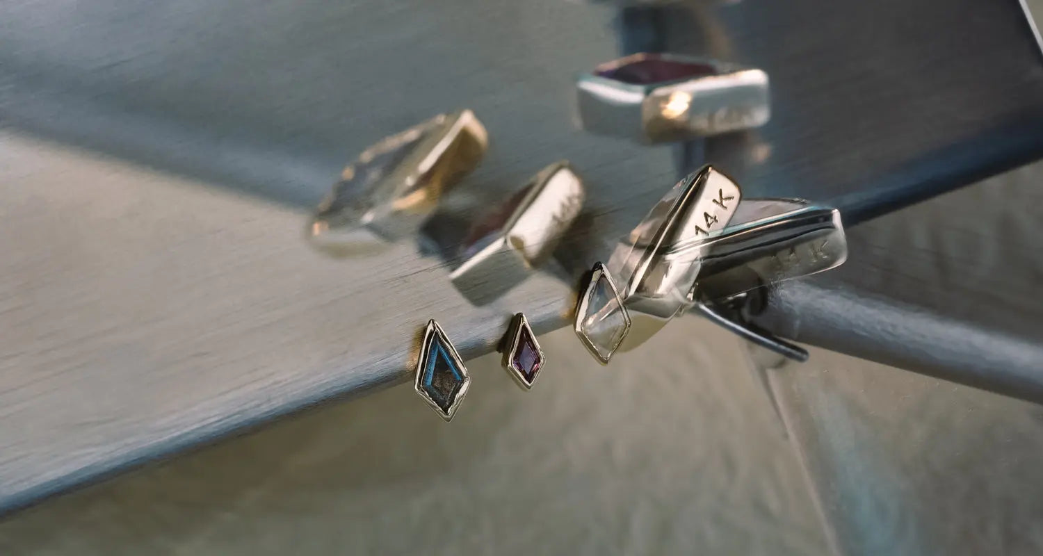 Flat Back Stud Earrings: Elevate Your Piercing Jewelry Collection with Comfort and Style from Beatti - BEATTI