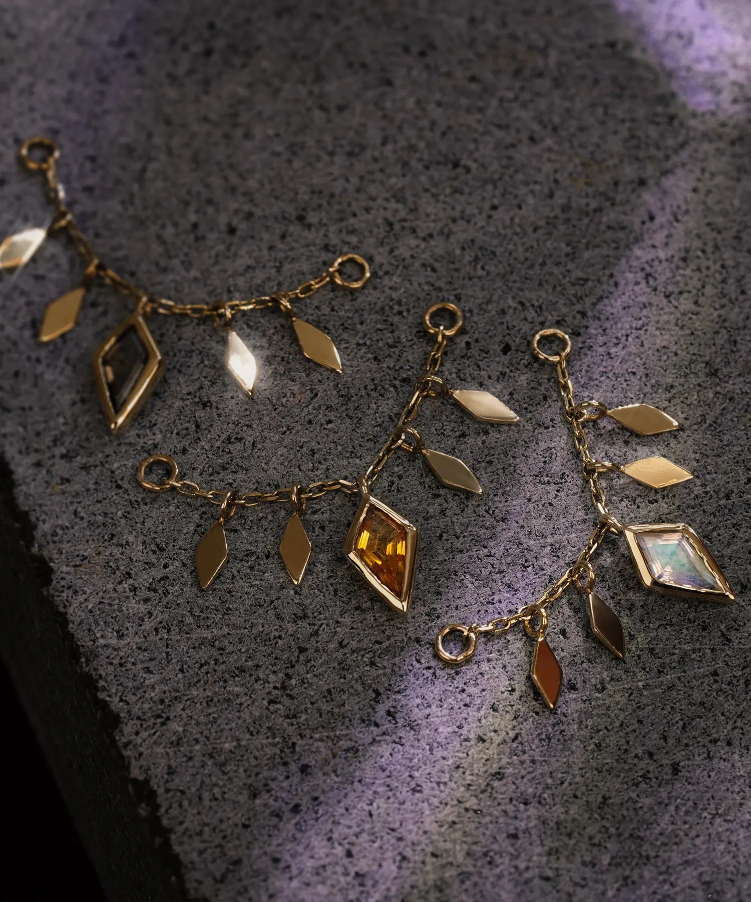 Patra chain attachment on a golden fabric