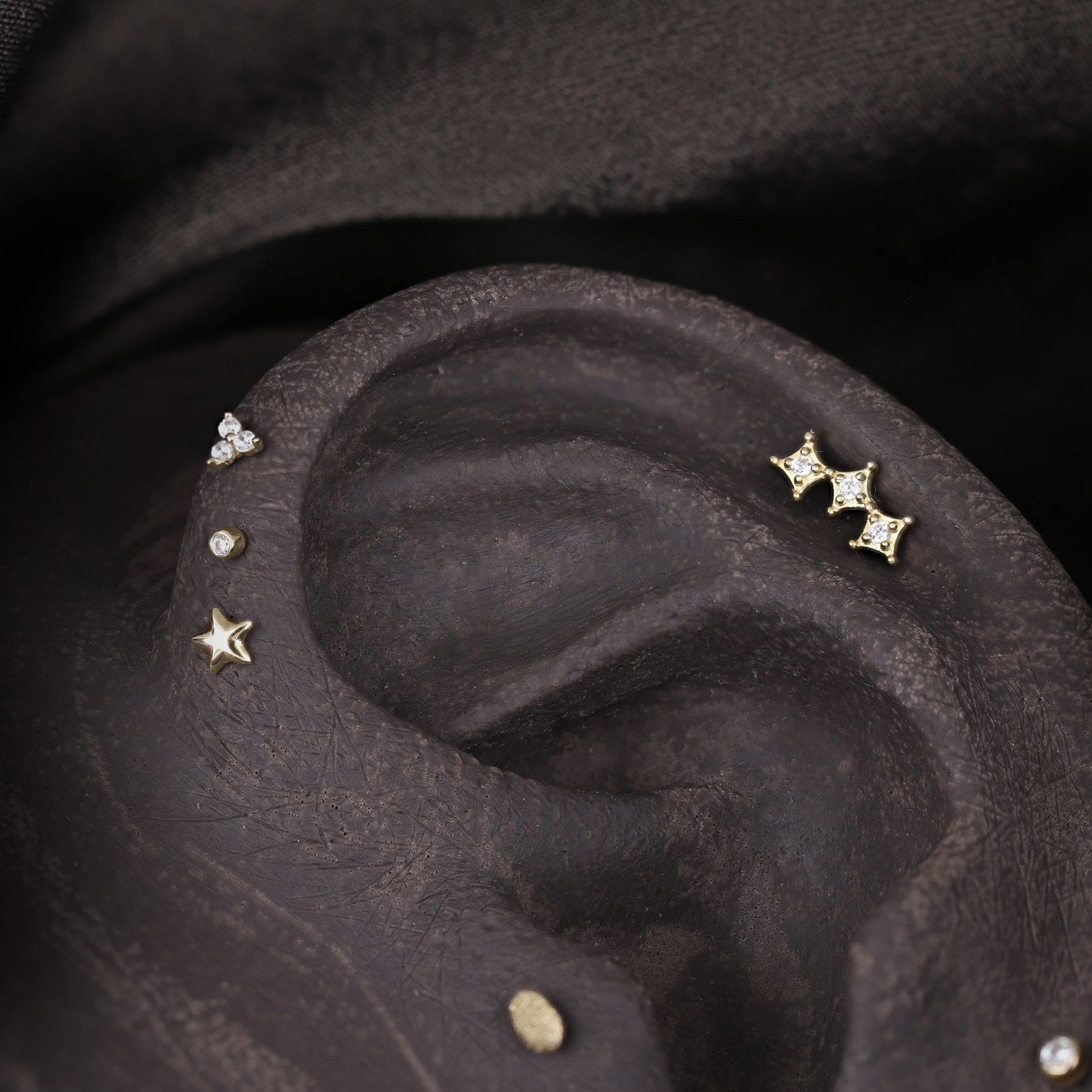 Petite Crown CZ Flat Back Stud