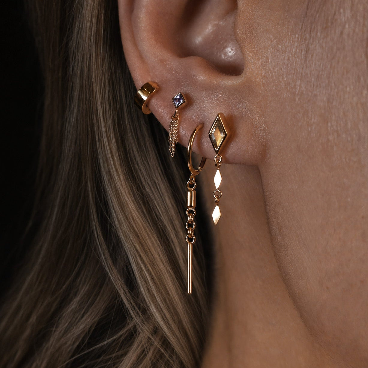 Vesper • Rhombus Drop Flat Back Stud